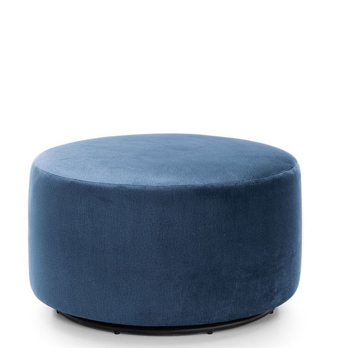 BETHAN Velvet Swivel Footstool - Dark Blue - Moonlight Interiors