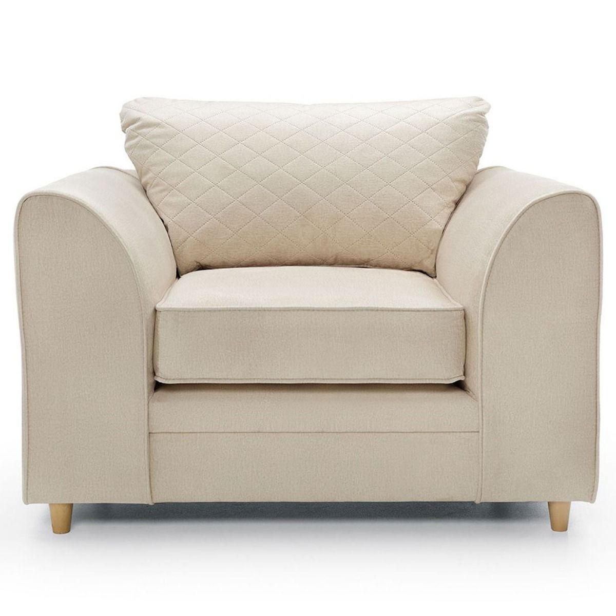 Bethan Velvet Armchair - Cream - Moonlight Interiors