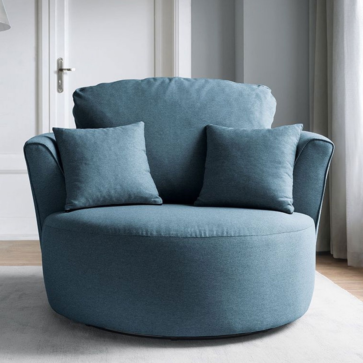 Charmaine Swivel Chair - Teal - Moonlight Interiors