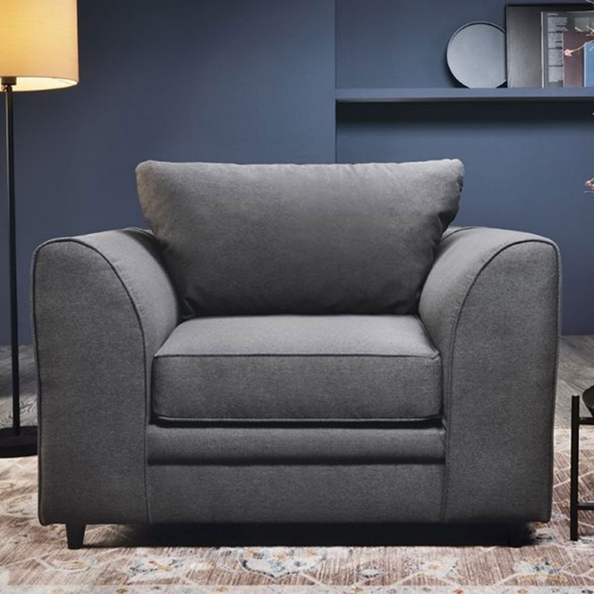Charmaine Armchair - Dark Grey - Moonlight Interiors