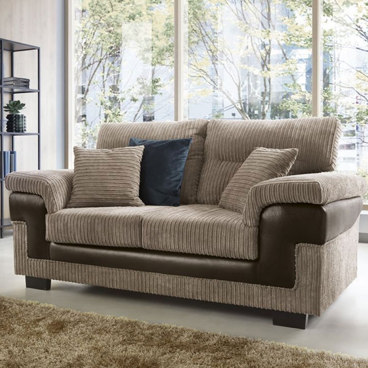 Nathaniel 2 Seater Sofa - Brown - Moonlight Interiors