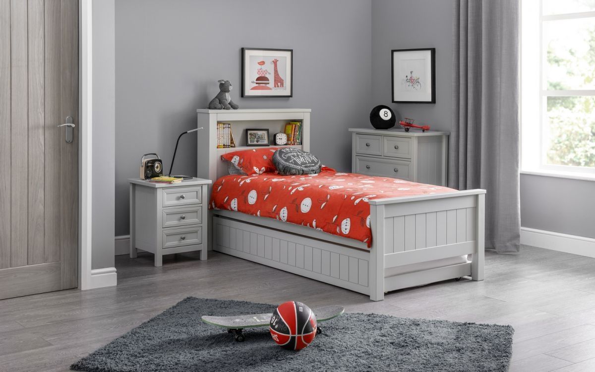 Maine Bookcase Bed - Grey - JB Collections