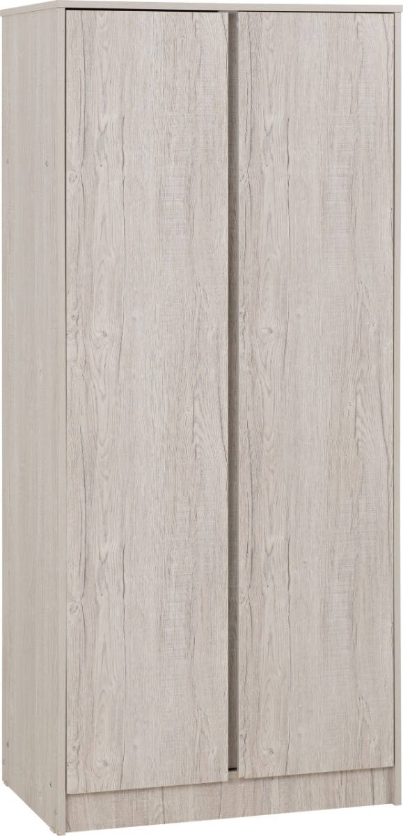 MALDEN 2 Door Wardrobe Light Oak - 80cm