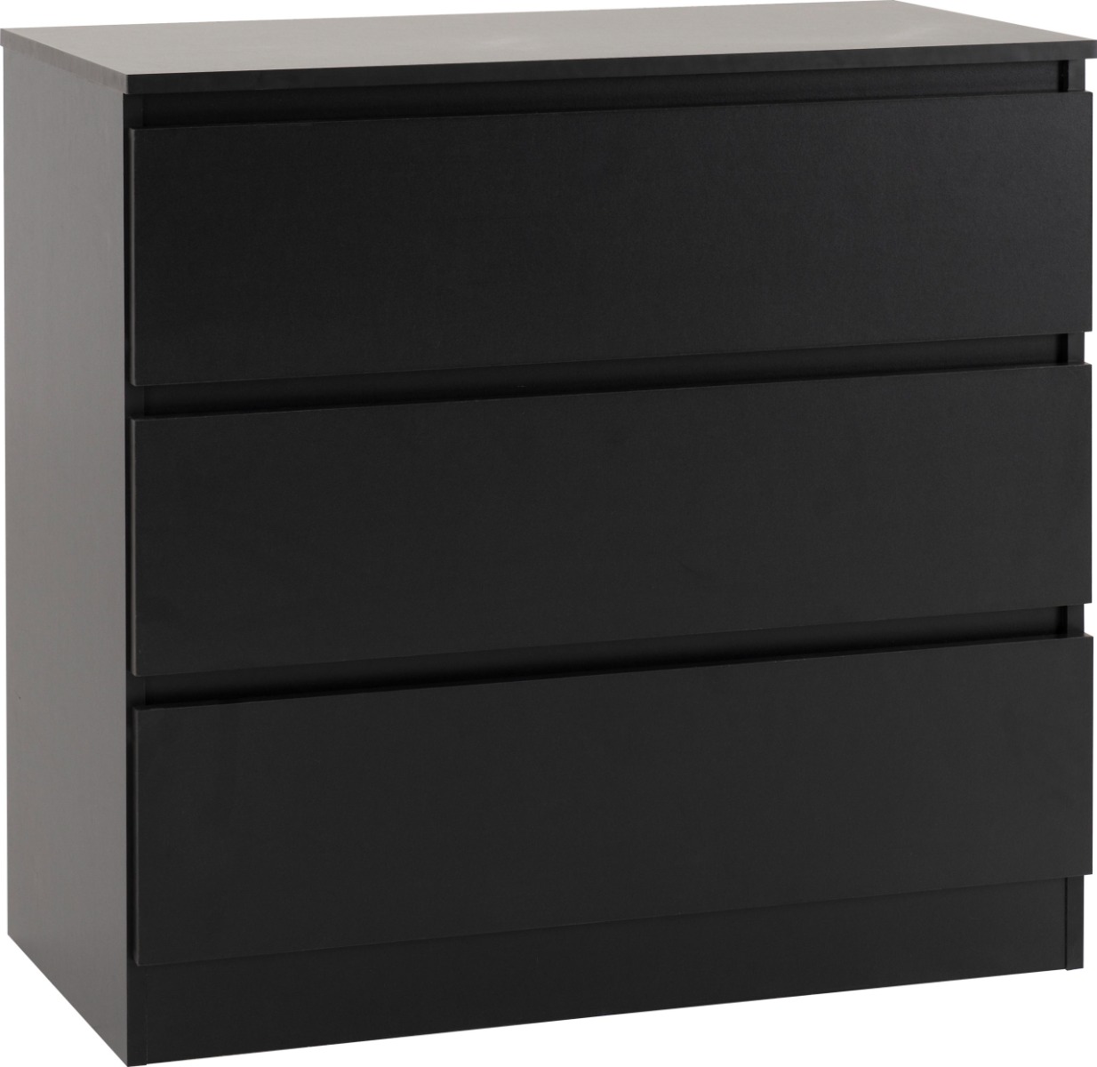 MALDEN Black Chest of Drawers - Medium-sized, 3 Drawers - Budget Deals