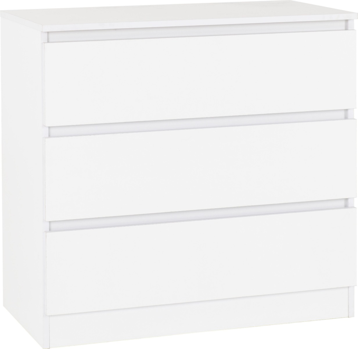 MALDEN White Chest of Drawers - Medium-sized, 3 Drawers - Budget Deals