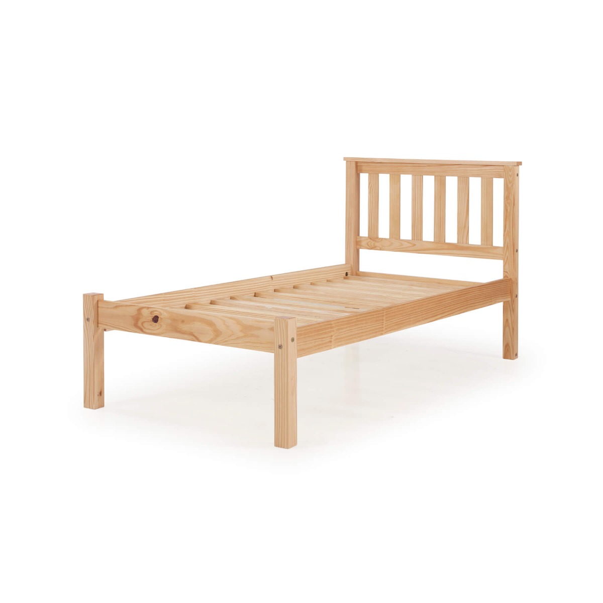 Chandler Classic Solid Pine Wooden Bed Frame with Low Footboard in Antique - Single - Sigrid Mills