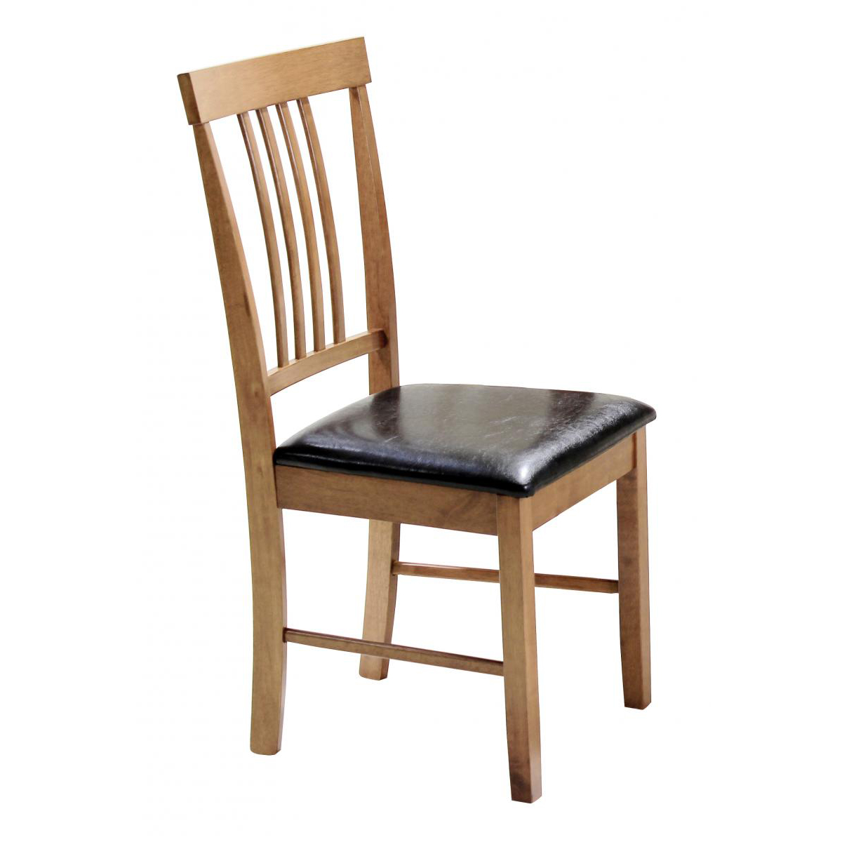Roseville Decent Decor Dining Chairs Set of 2 with PU Seating in Oak - Sigrid Mills