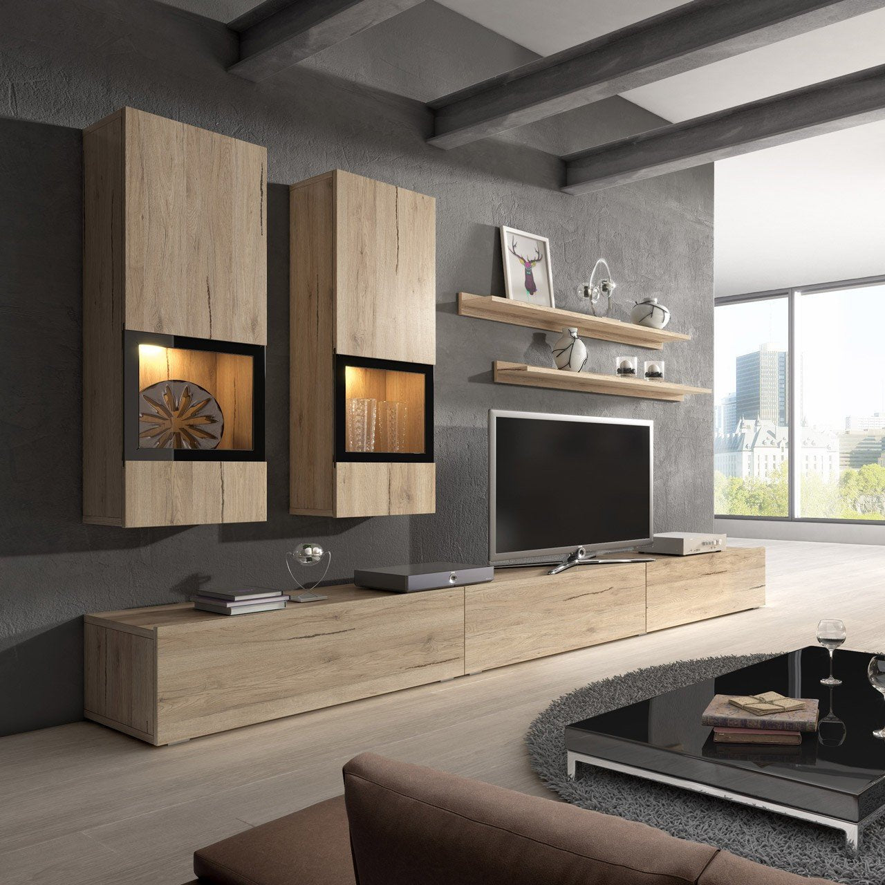 Maldives 10 Entertainment Unit - San Remo Oak - Art Nest