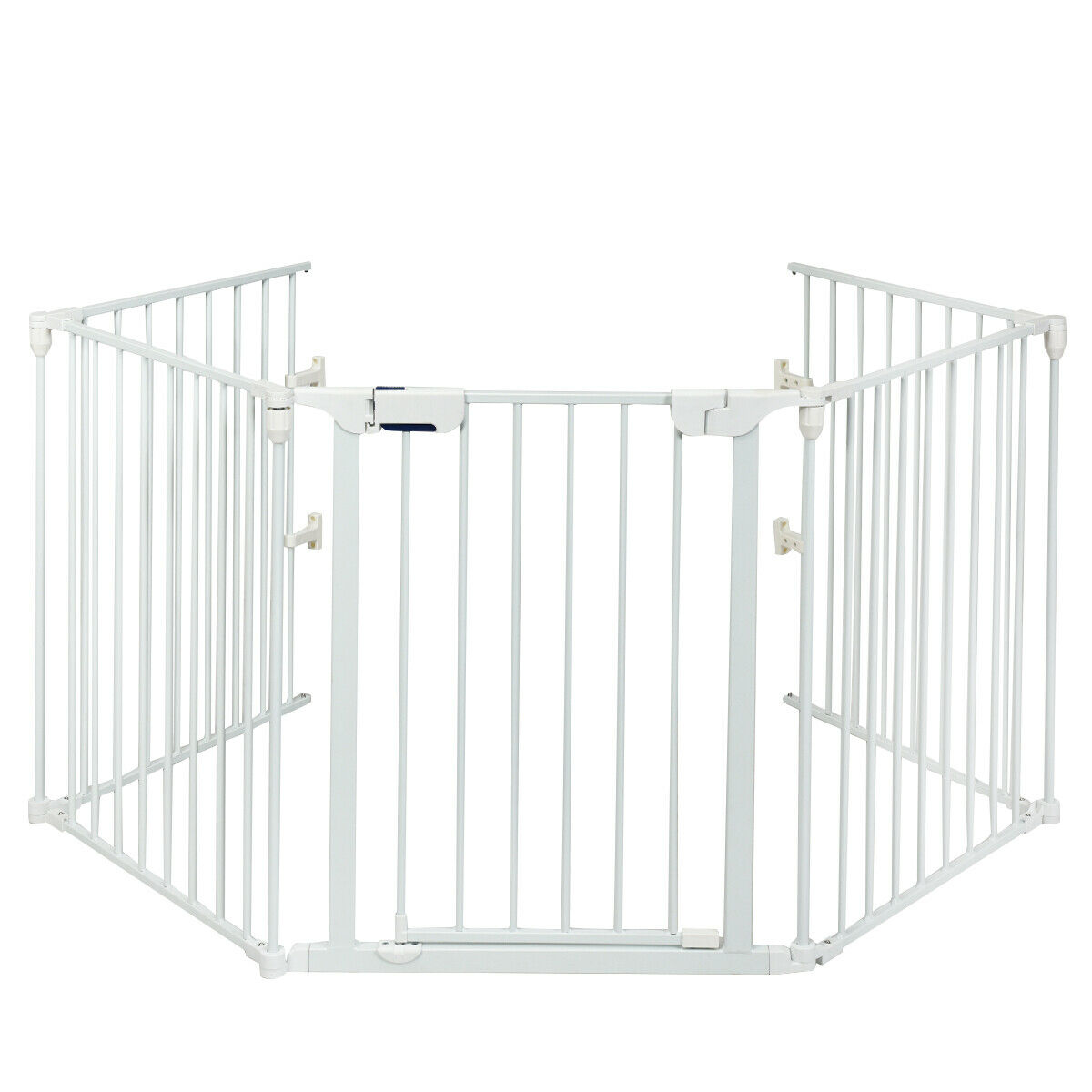 5 Panel Baby Safety Playpen Fireplace Barrier Gate Room Divider-White - Savings Store
