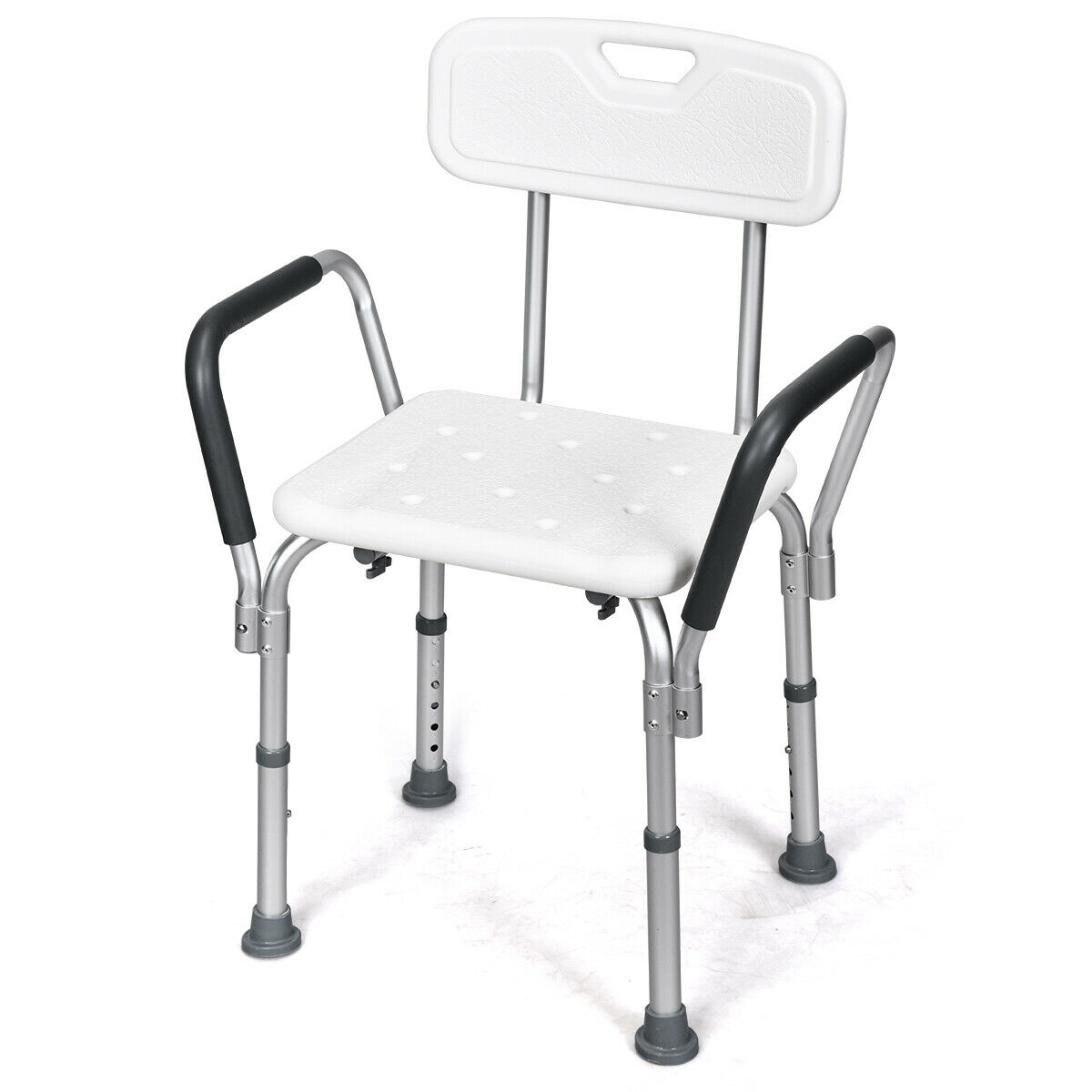 Adjustable Height Bath / Shower Chair with Removable Back and Armrests - Savings Store