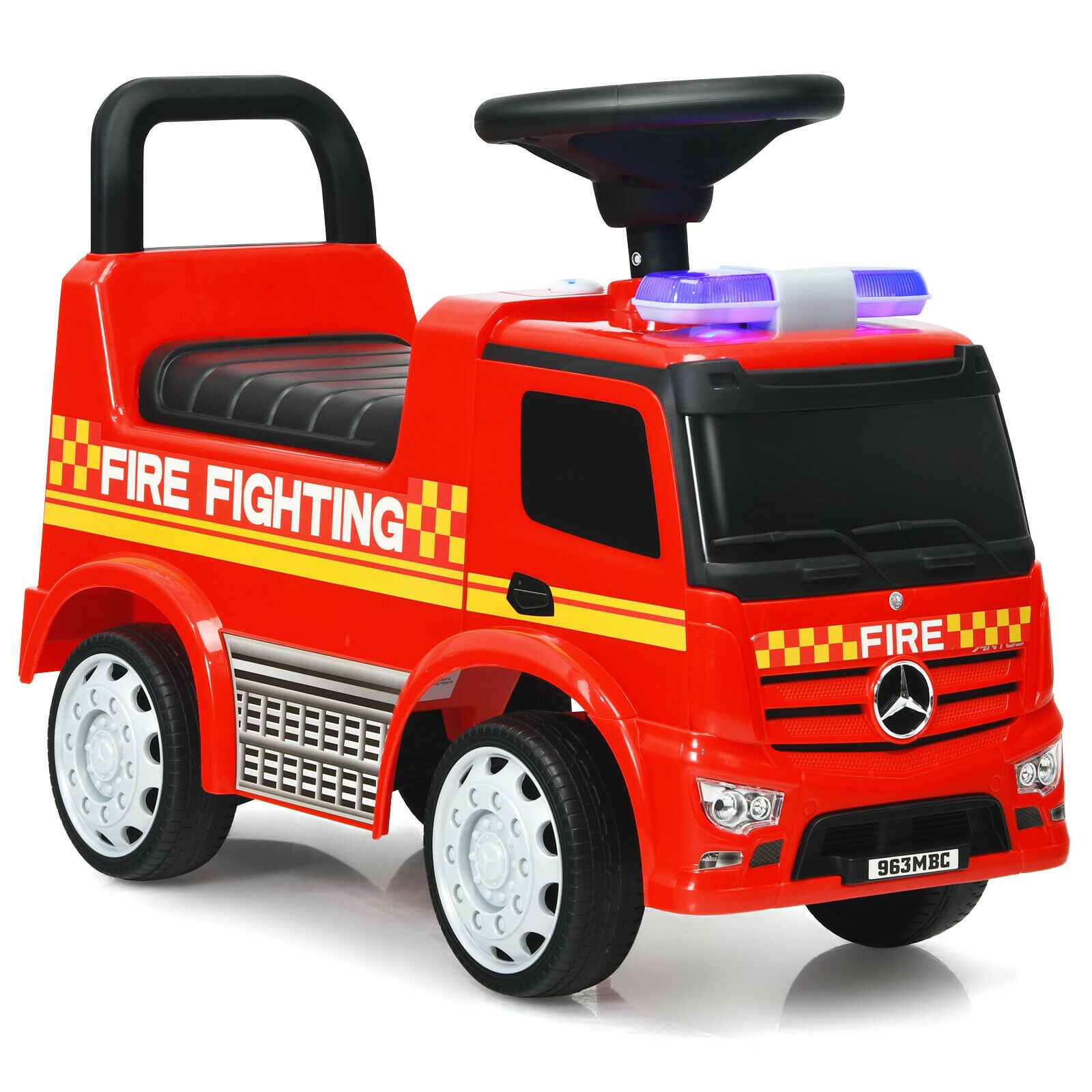 Kids Ride-On Push Car Licensed Mercedes-Benz Firefighter - Savings Store