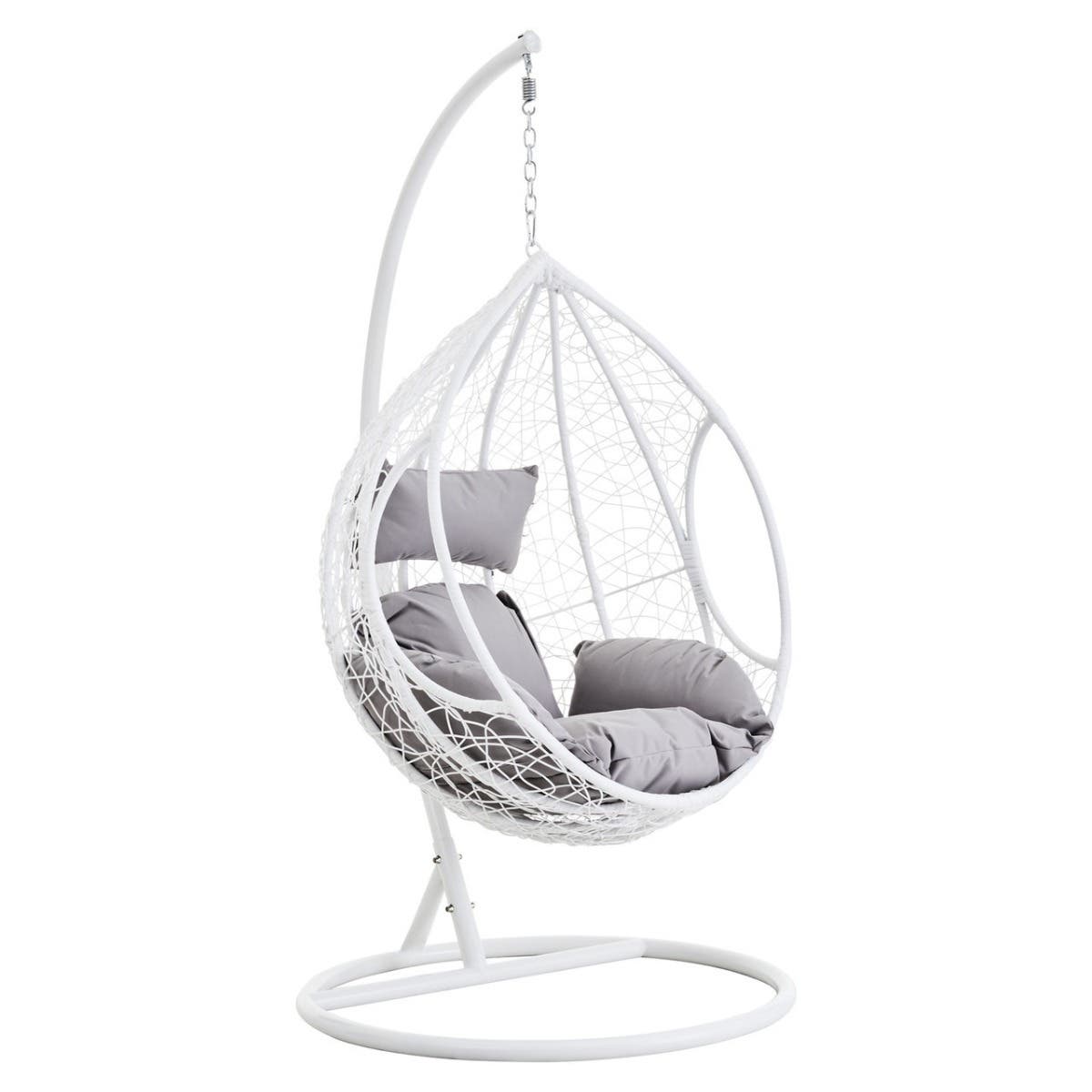NAVAGIO Cut Out Sides Egg Hanging Chair - White - PH Collection