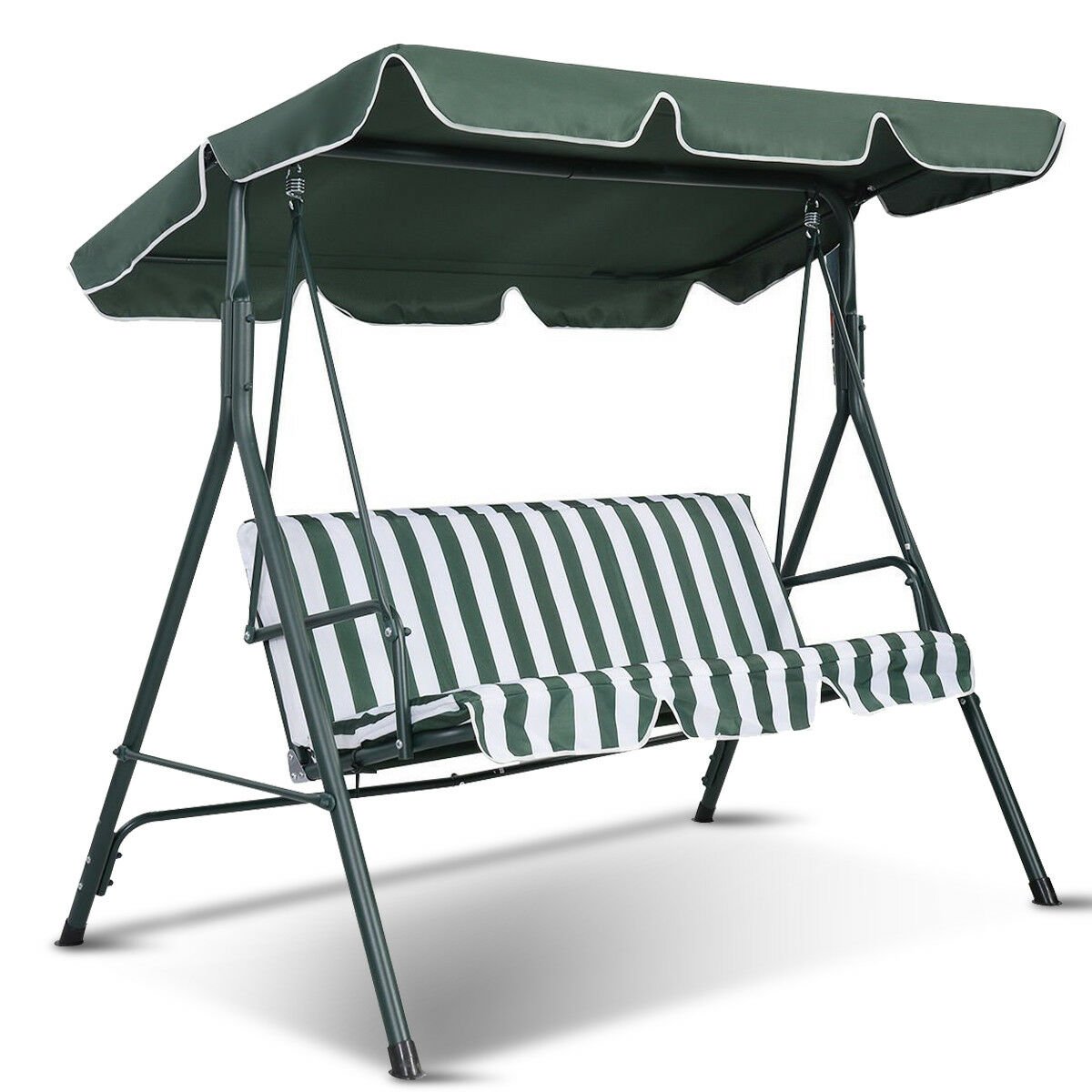 Porch Swing - 167 x 114cm Replacement Swing Canopy Cover-Green - Savings Store