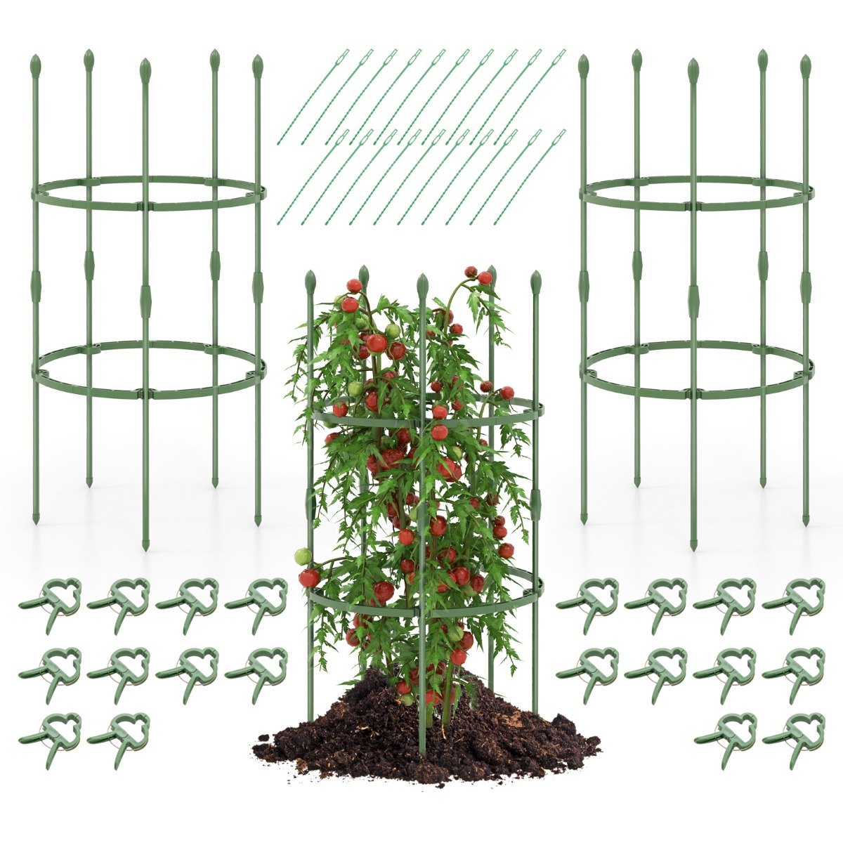 3-Pack Garden Trellis for Climbing Vines Flowers Potted Plants Vegetables Fruits-S - Savings Store