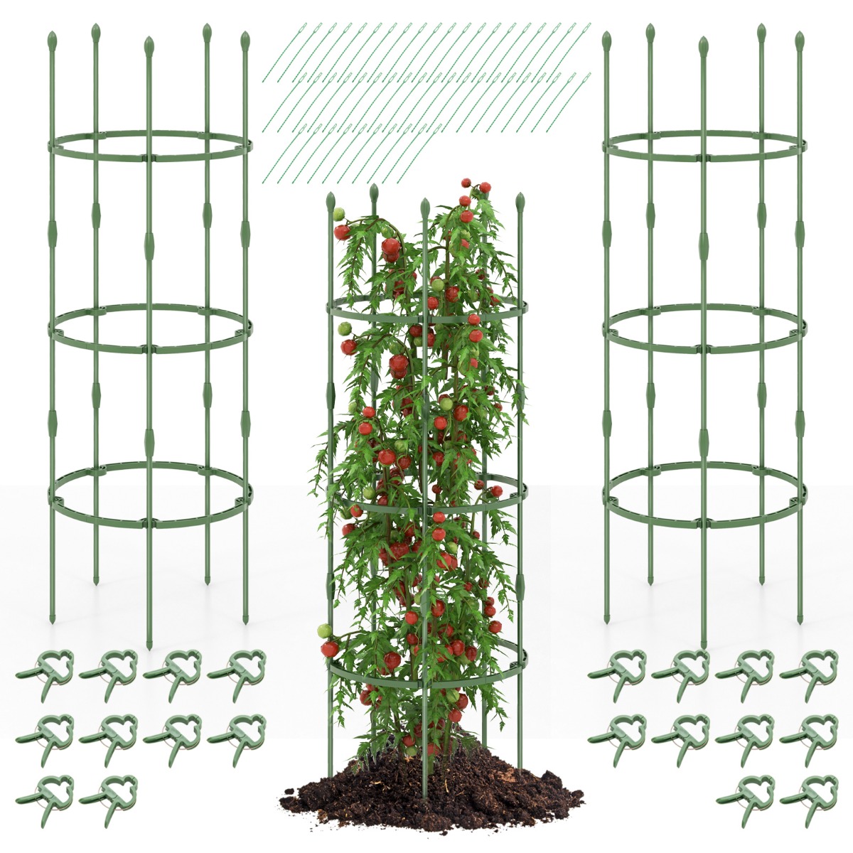 3-Pack Garden Trellis for Climbing Vines Flowers Potted Plants Vegetables Fruits-M - Savings Store