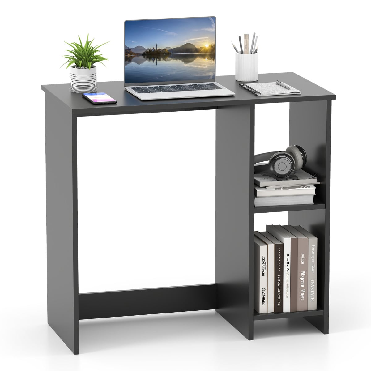 MIRON 31.5 Inch Home Office Desk for Small Space-Black - Savings Store