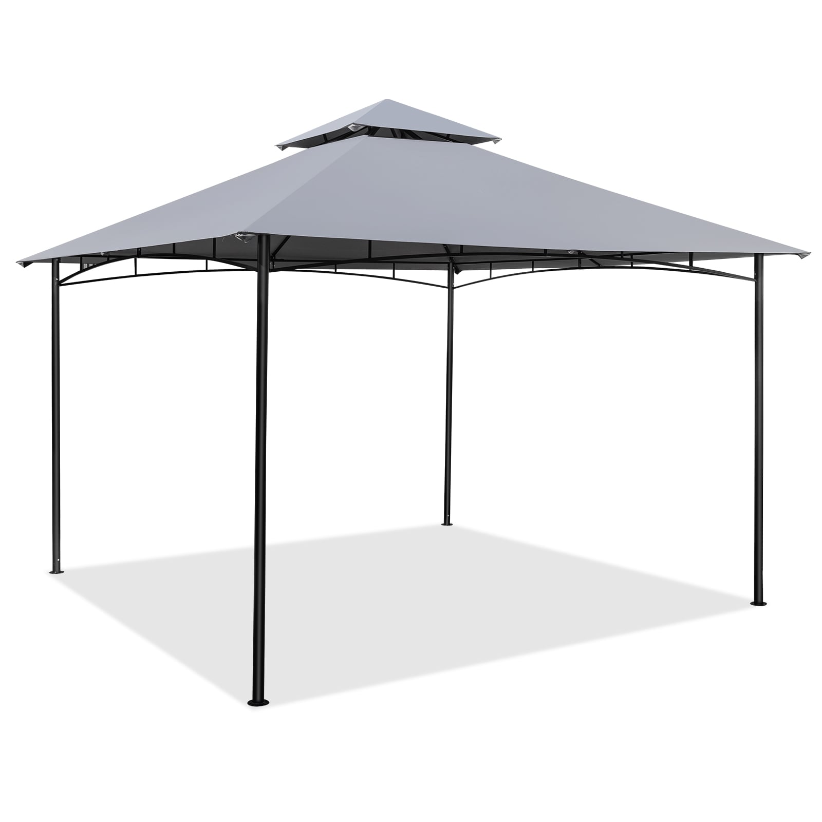 330 x 330cm Patio Gazebo Outdoor Gazebo with Heavy-Duty Metal Frame-Gray - Savings Store