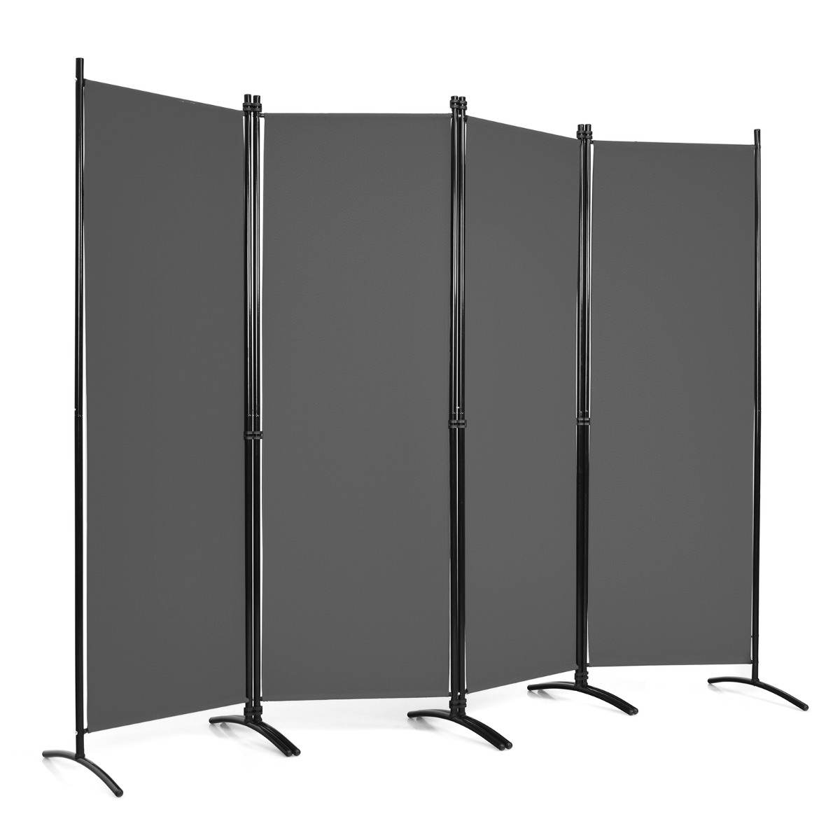 4 Panel Wall Privacy Screen Protector for Home-Grey - Savings Store