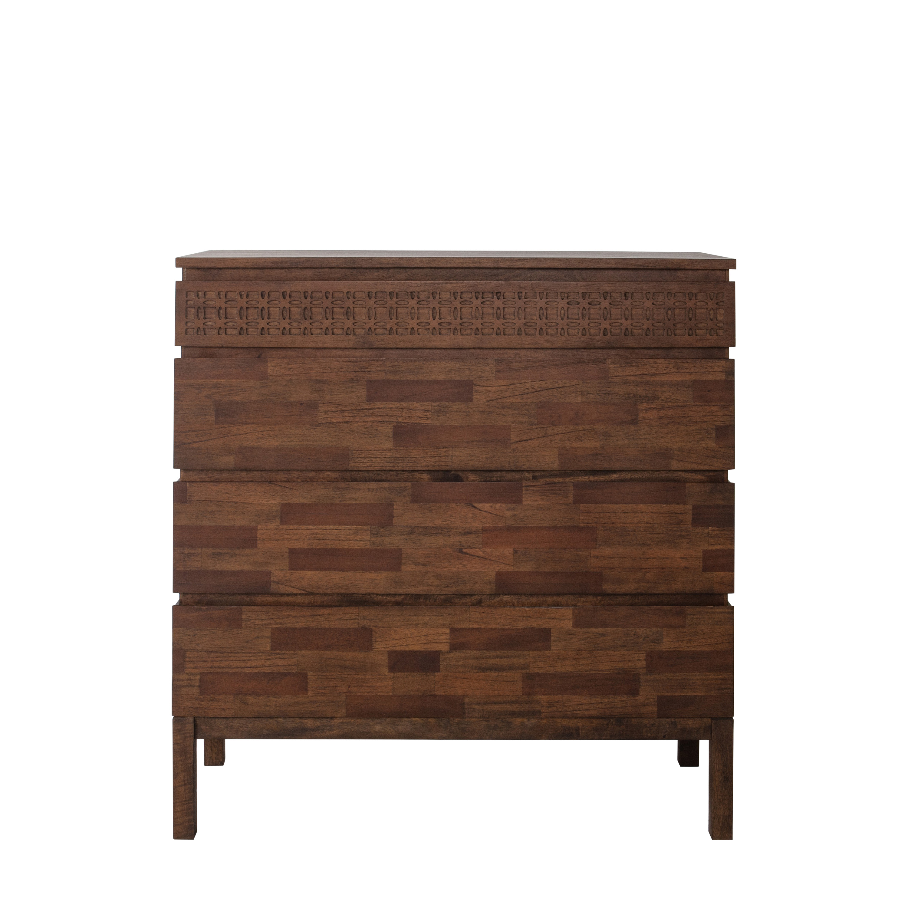 ASHWELL Walnut Finish Chest of Drawers - Medium-sized, 4 Drawers - Galvin and Galloway