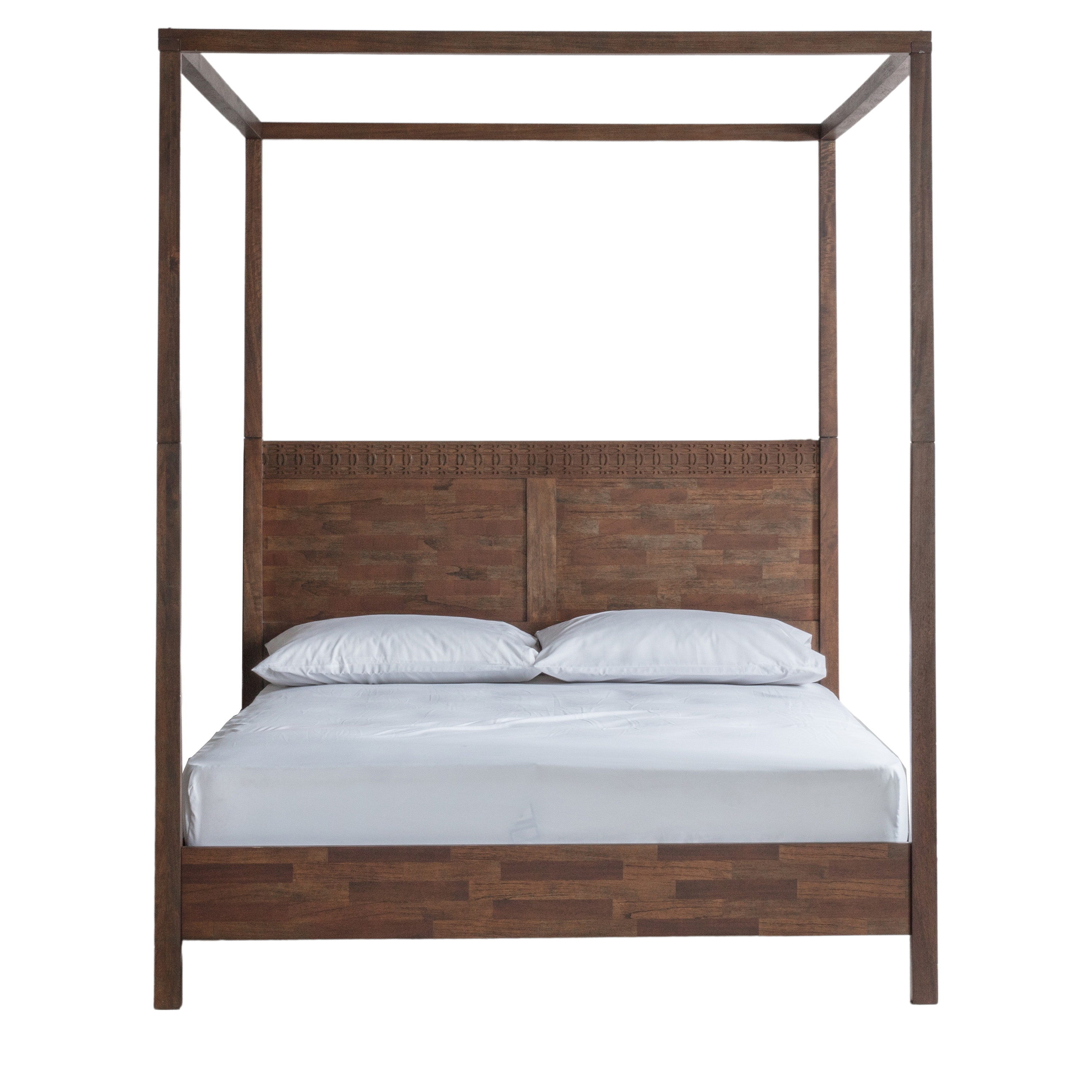 ASHWELL Kingsize Wooden Bedframe - Brown - Galvin and Galloway