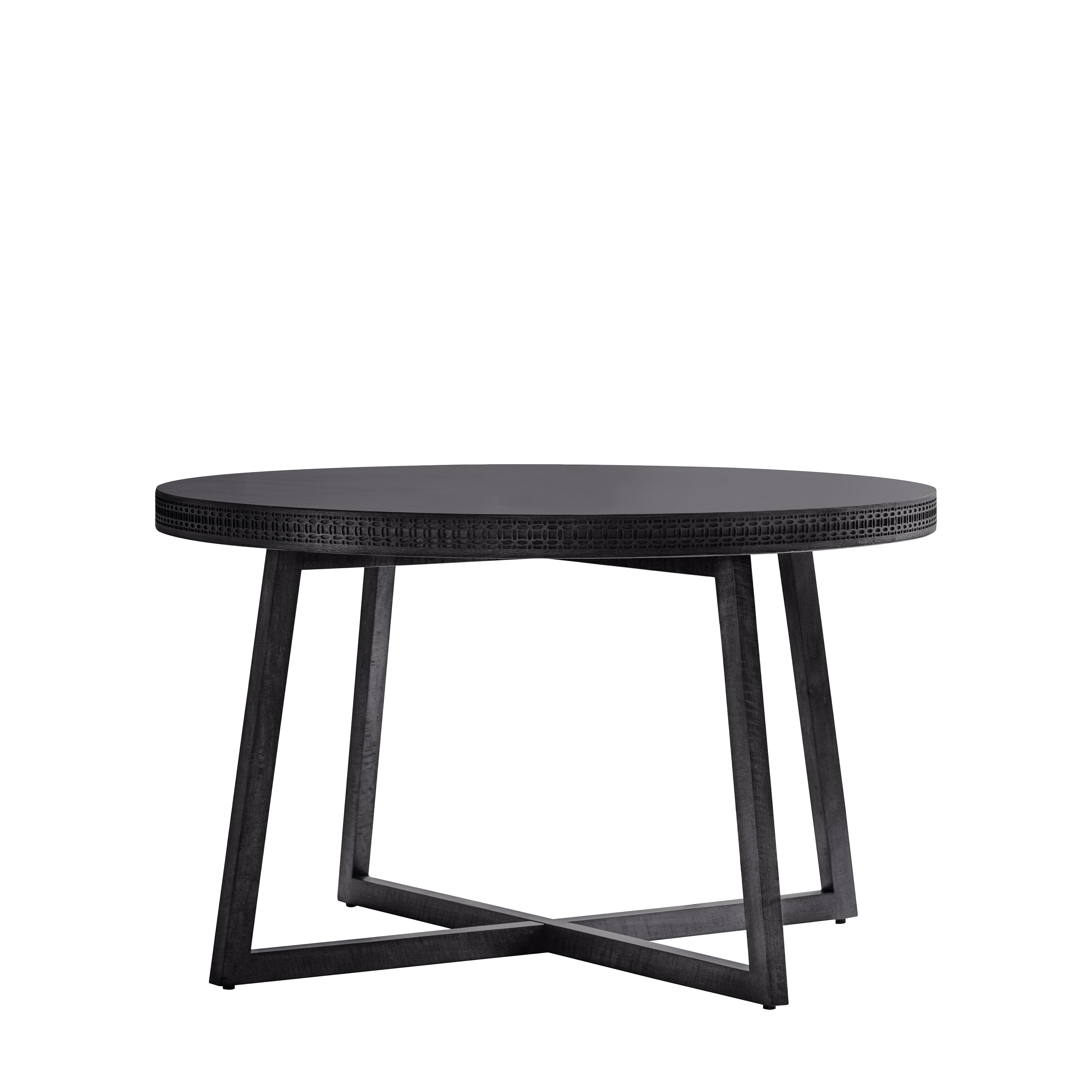 ASHWELL - Black Round Dining Table - Galvin and Galloway