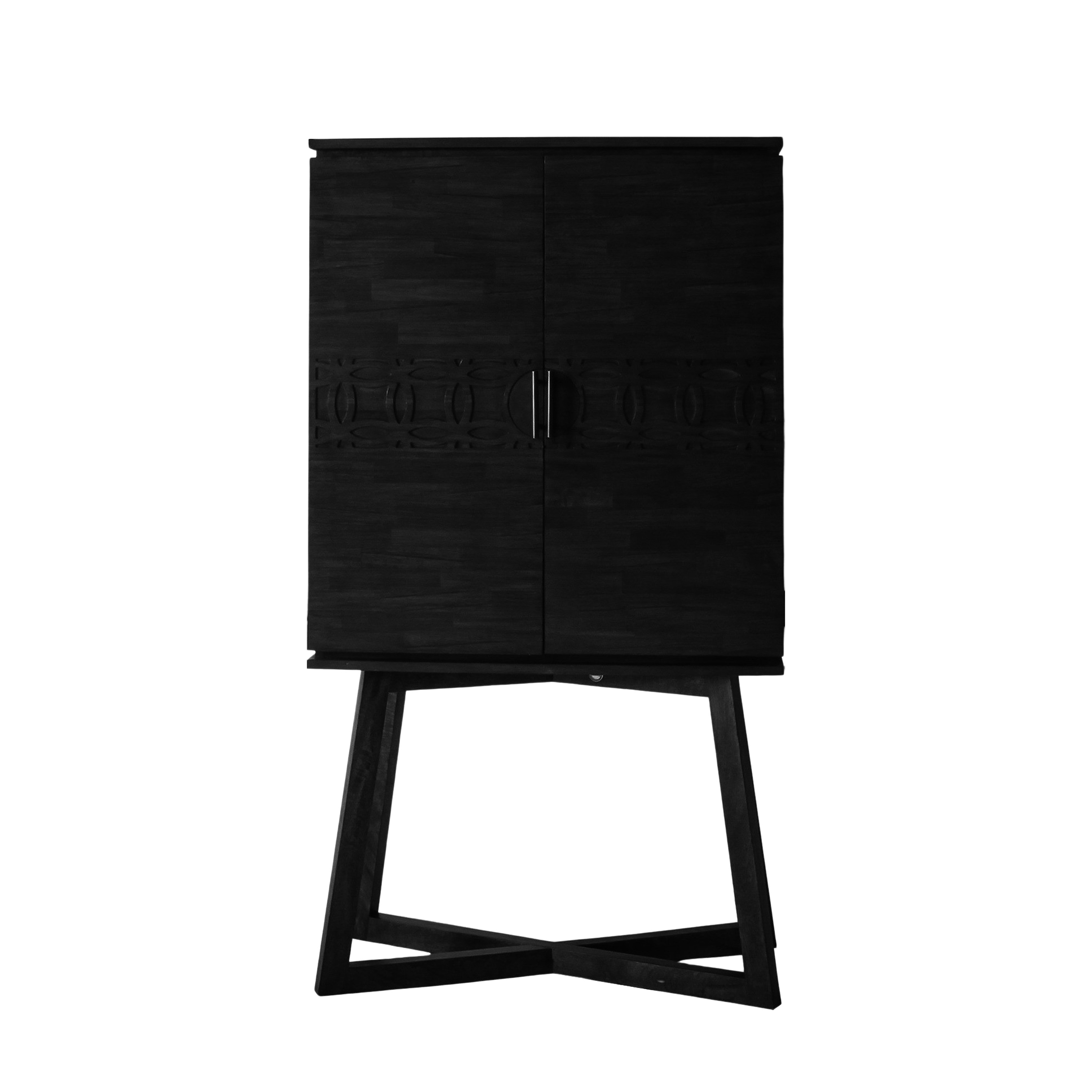 ASHWELL Wine Cabinet - Black - Galvin and Galloway