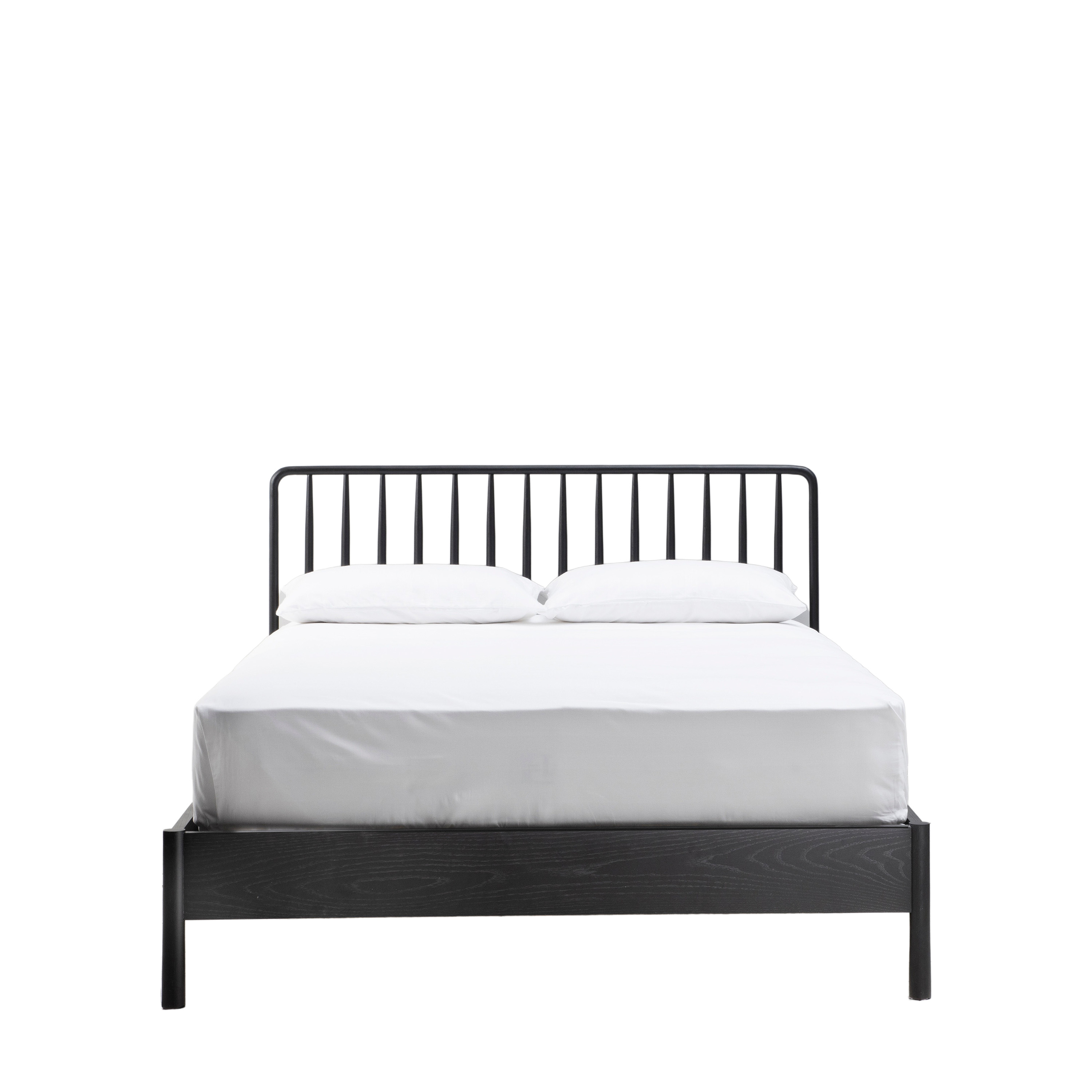 ASHFORD Double Wooden Bedframe - Black - Galvin and Galloway