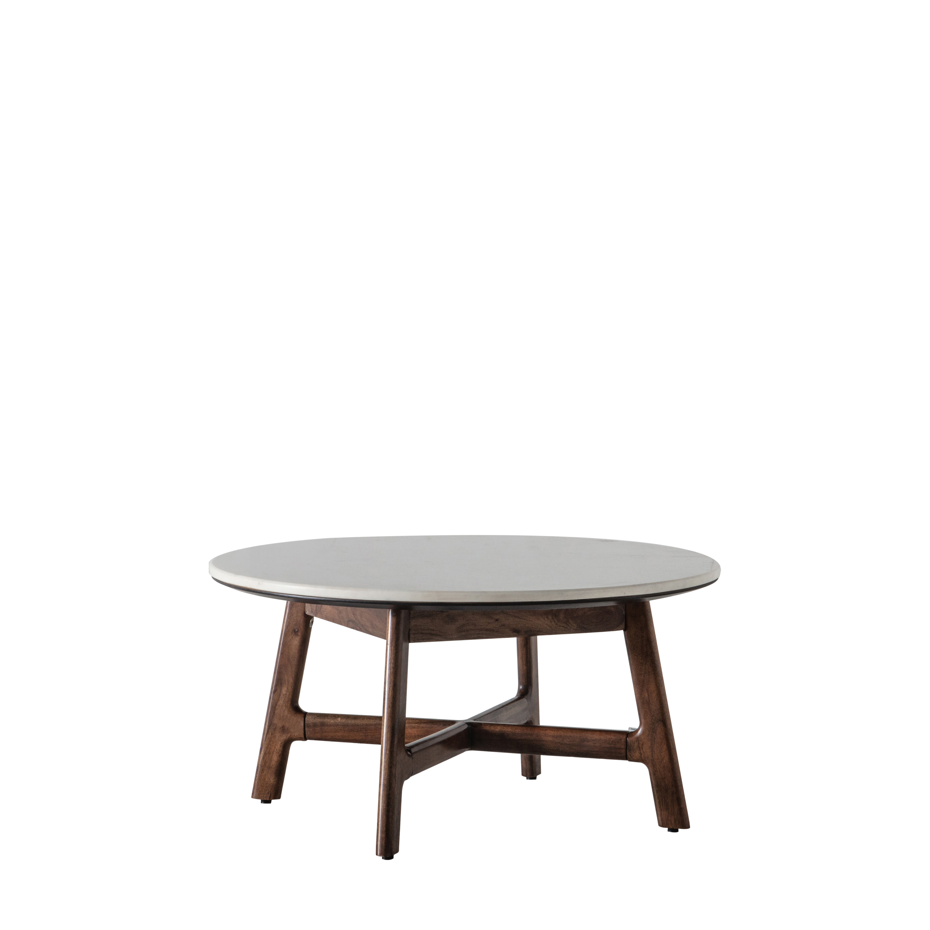 HEATHFIELD Round Coffee Table - Dark Oak - Galvin and Galloway