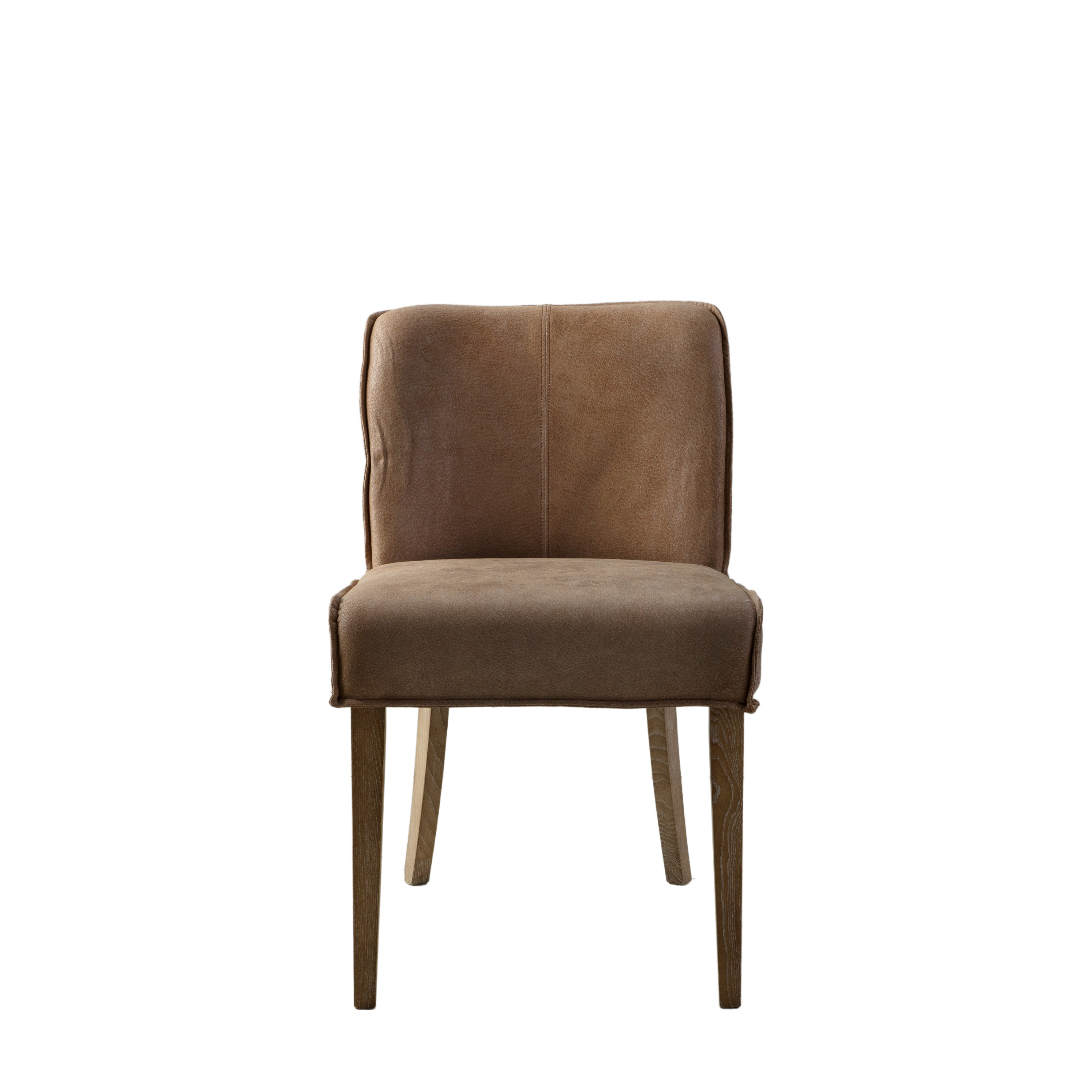 OAKWELL Faux Leather Dining Chair Brown - Set of 2 - Galvin and Galloway