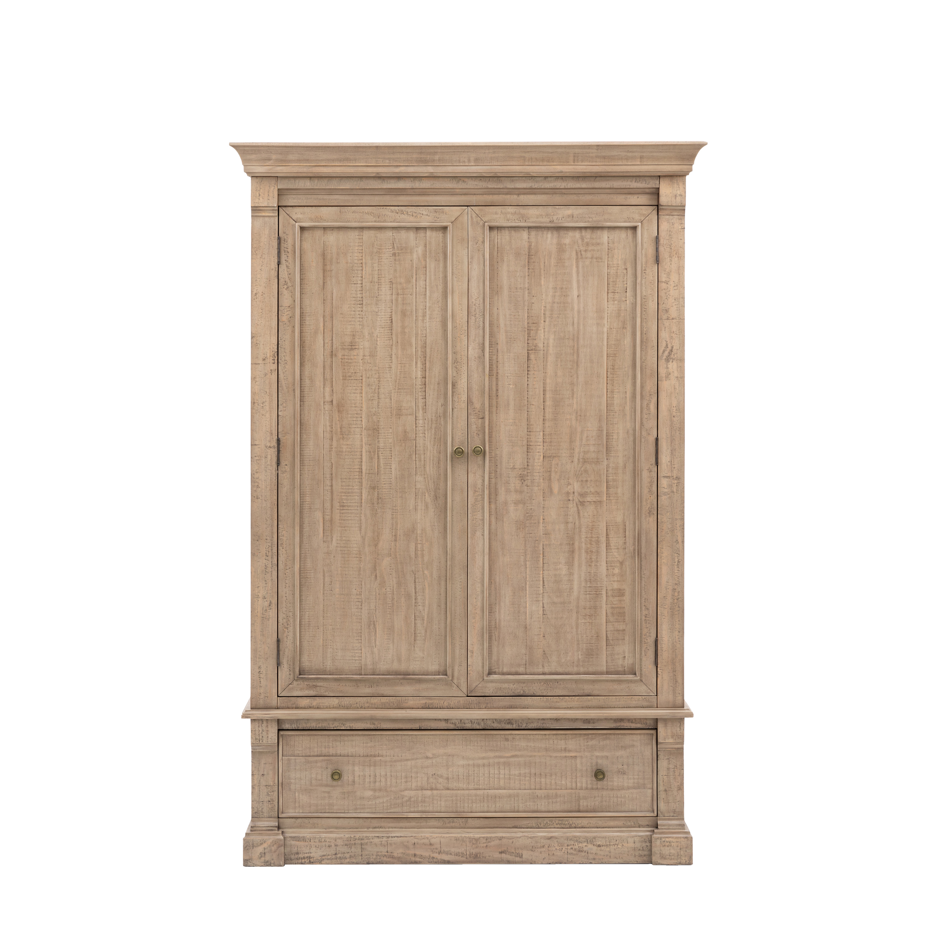 Wardrobe - BRIXTON 2 Door Wardrobe Light Wood 140cm - Galvin and Galloway