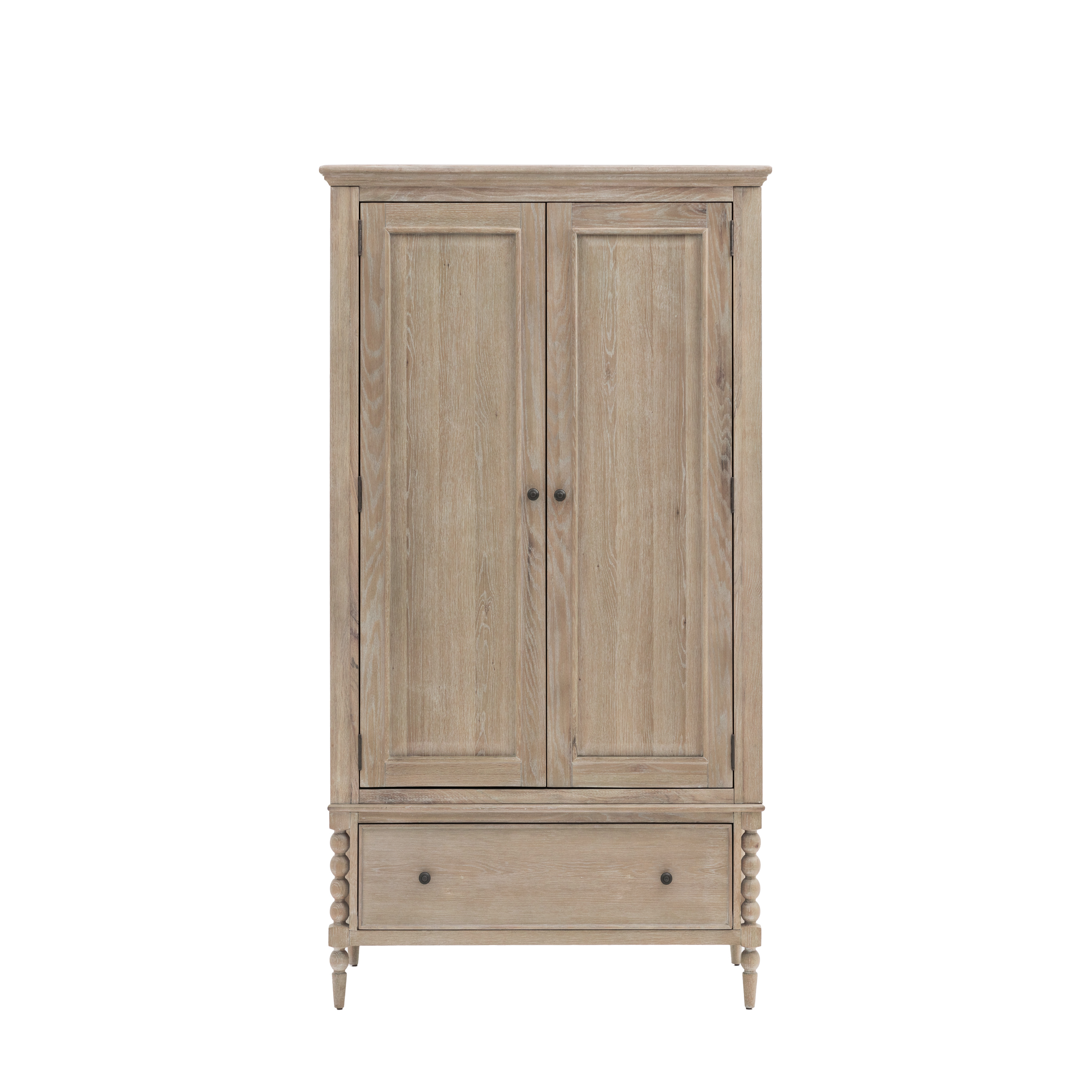 Wardrobe - STONELEIGH 2 Door Wardrobe Light Wood 110cm - Galvin and Galloway