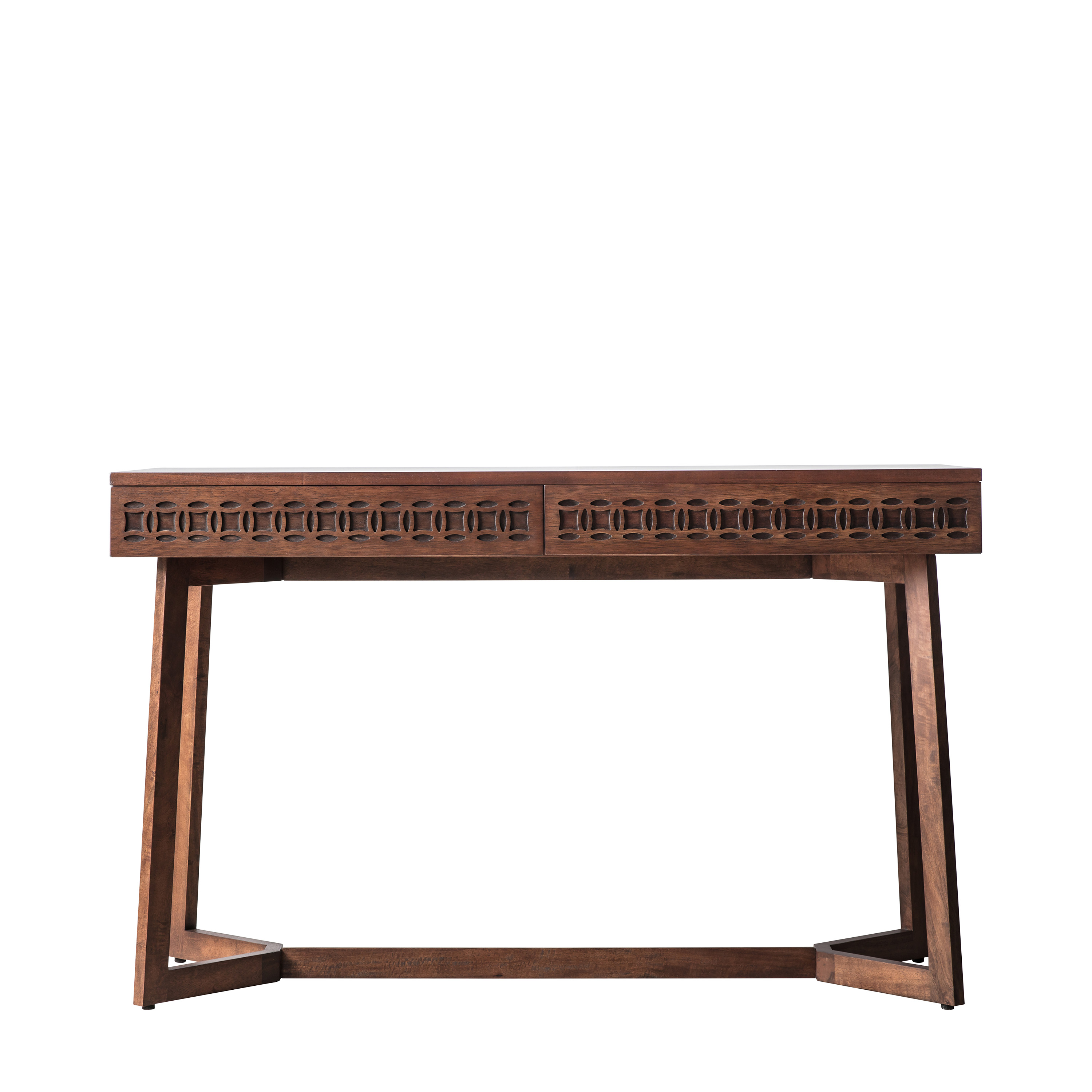 ASHWELL 2 Drawer Office Desk - Dark Oak - Galvin and Galloway