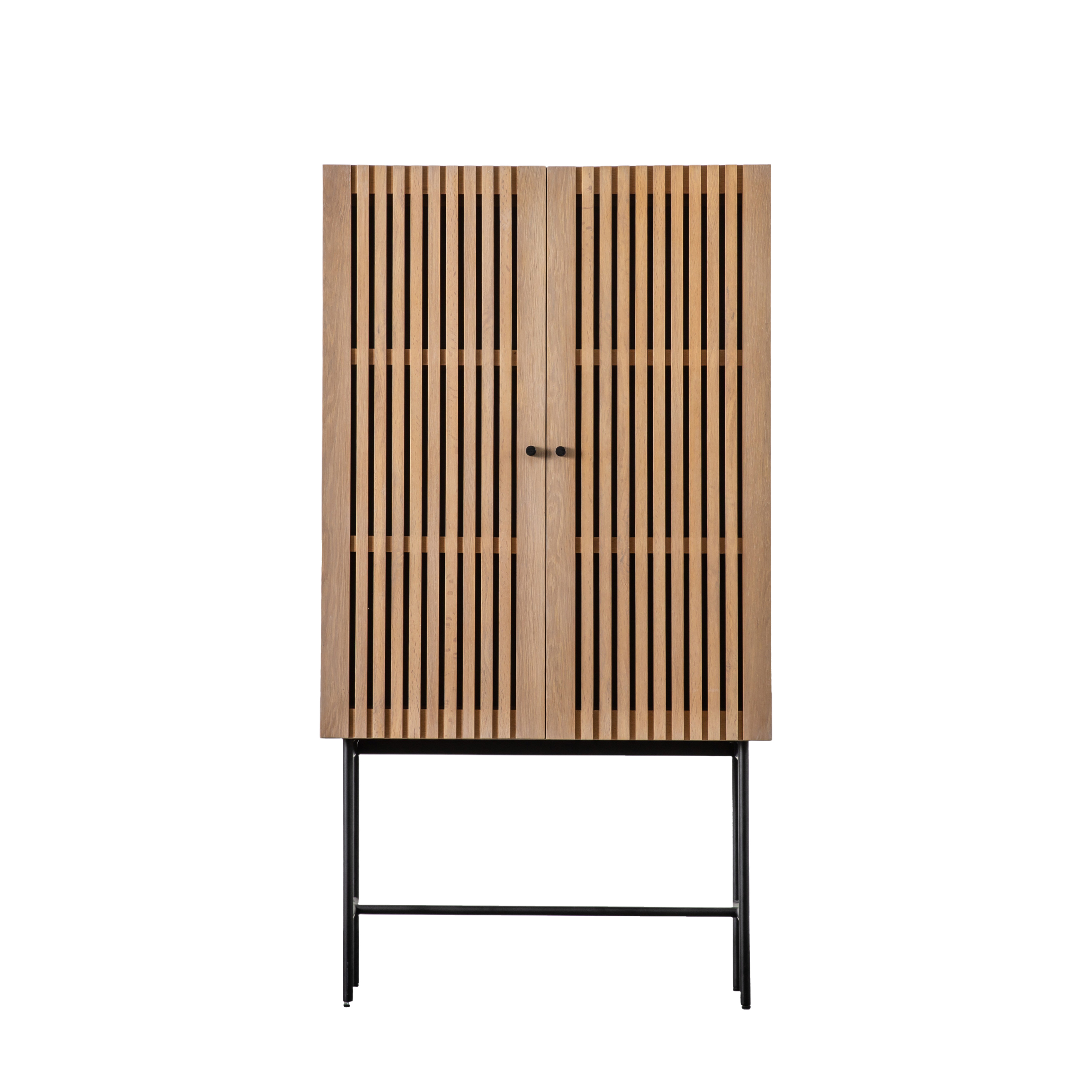 WAVERFORD 2 Door Wine Cabinet - Oak - Galvin and Galloway