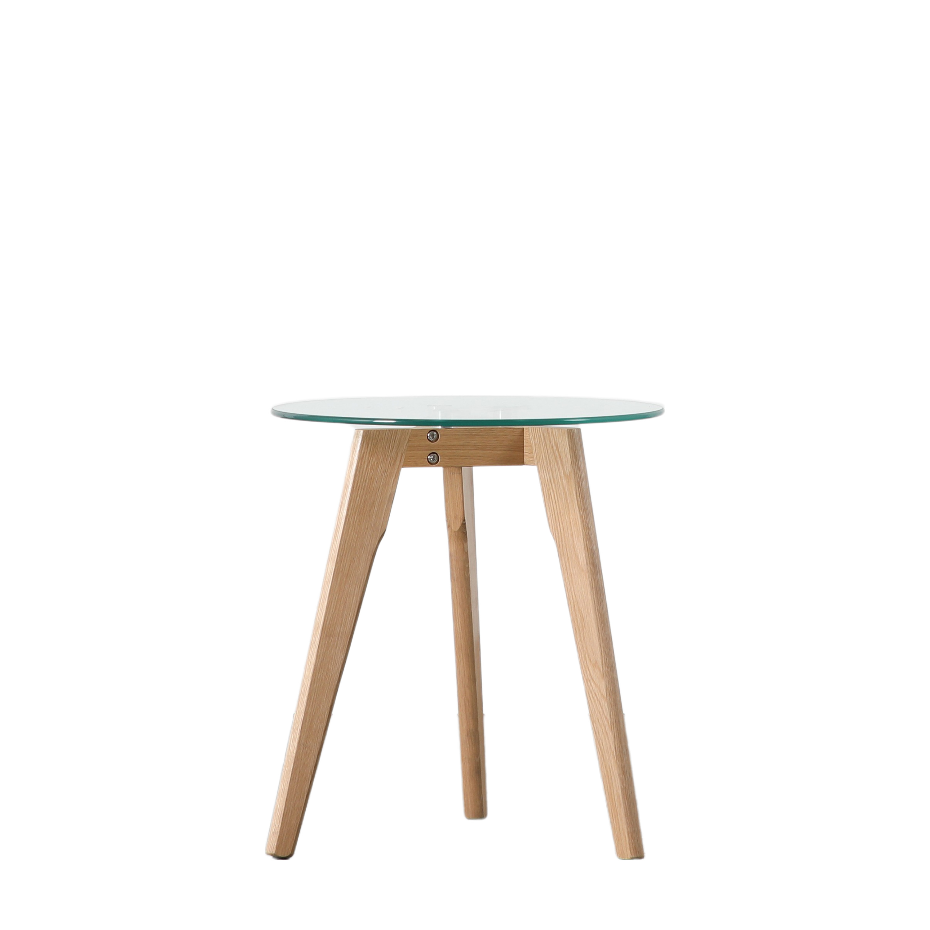 HARRINGTON Round Side Table Oak - Galvin and Galloway