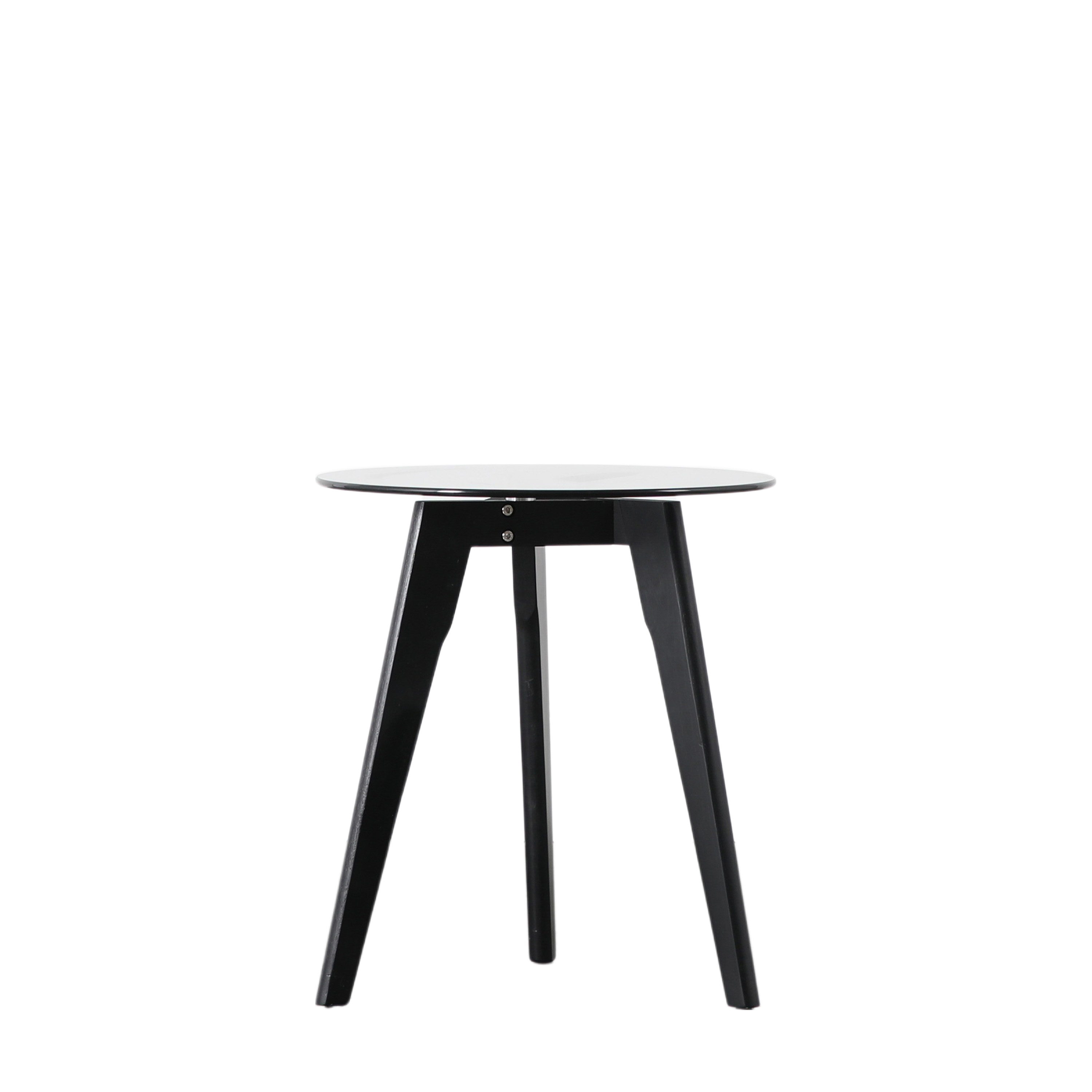 HARRINGTON Round Side Table - Black - Galvin and Galloway
