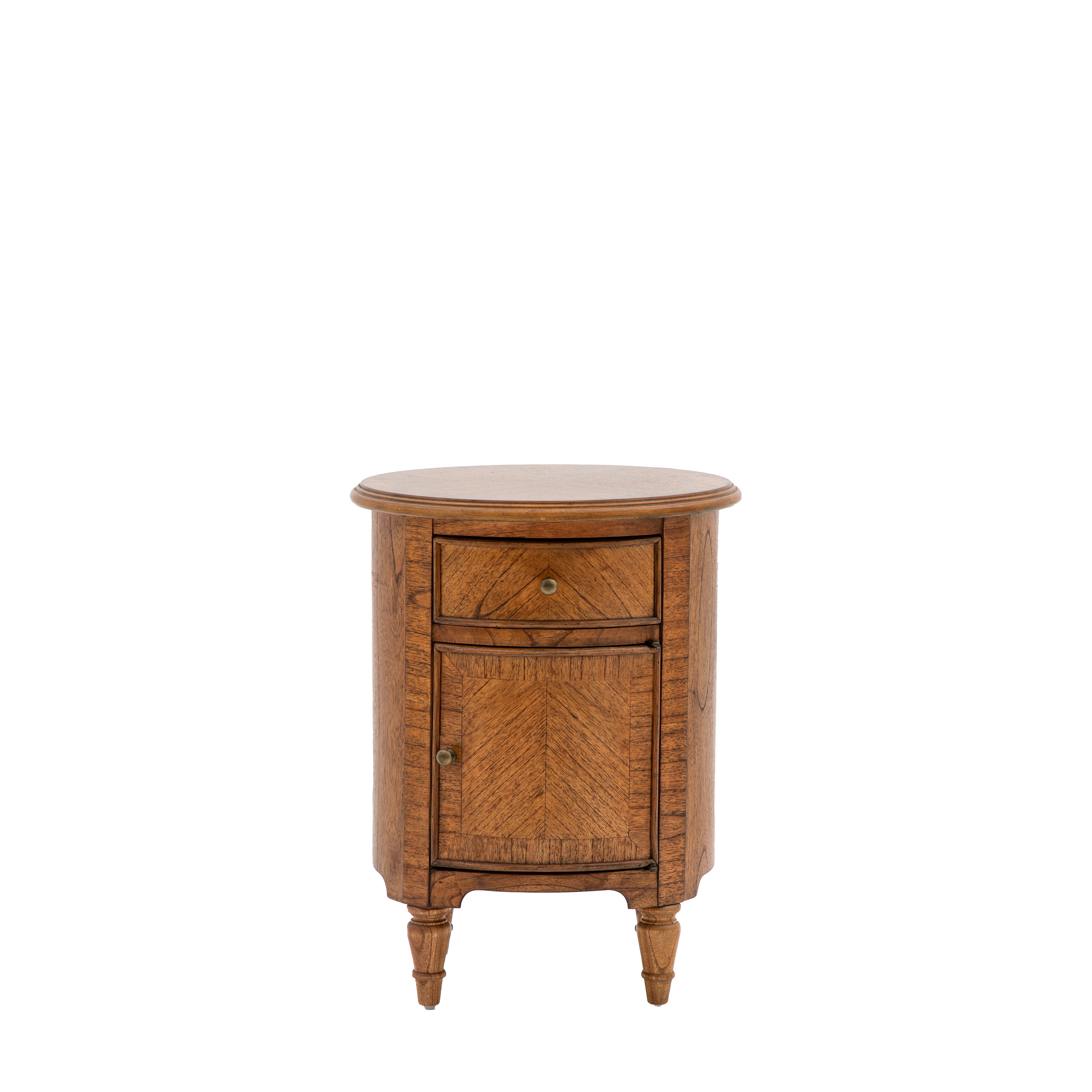 ALDERLEIGH Drum Side Table - Dark Oak - Galvin and Galloway