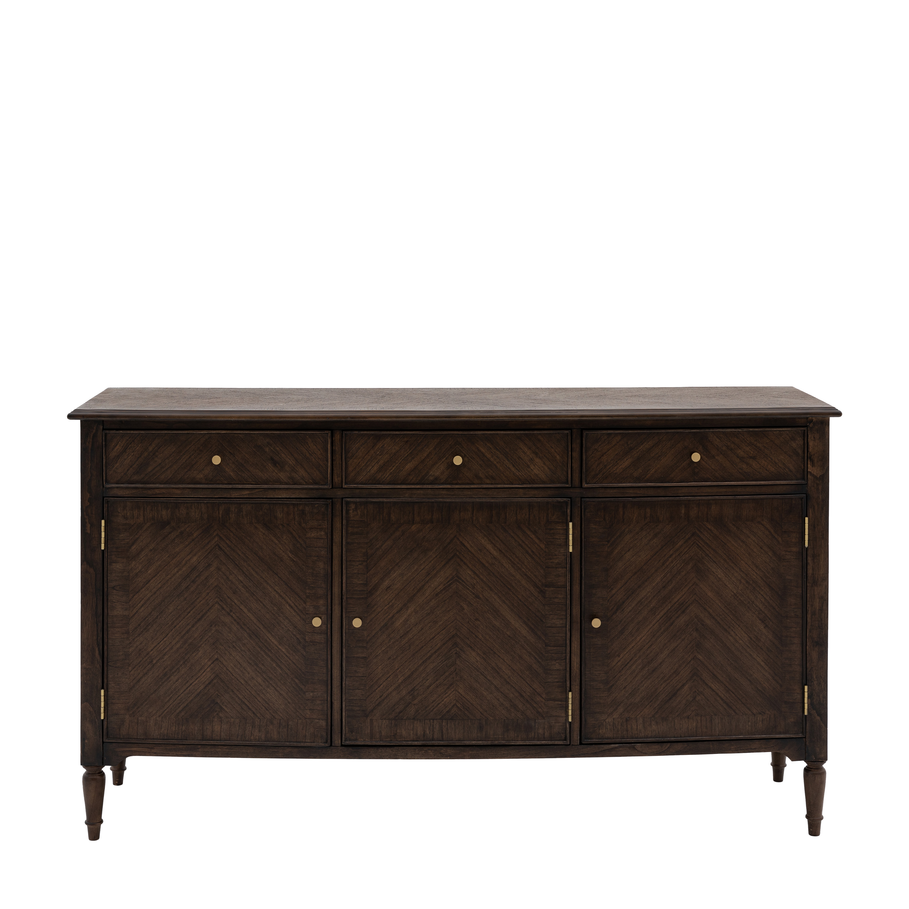 WHITCOMBE 3 Door 3 Drawer Sideboard - Dark Oak - Galvin and Galloway