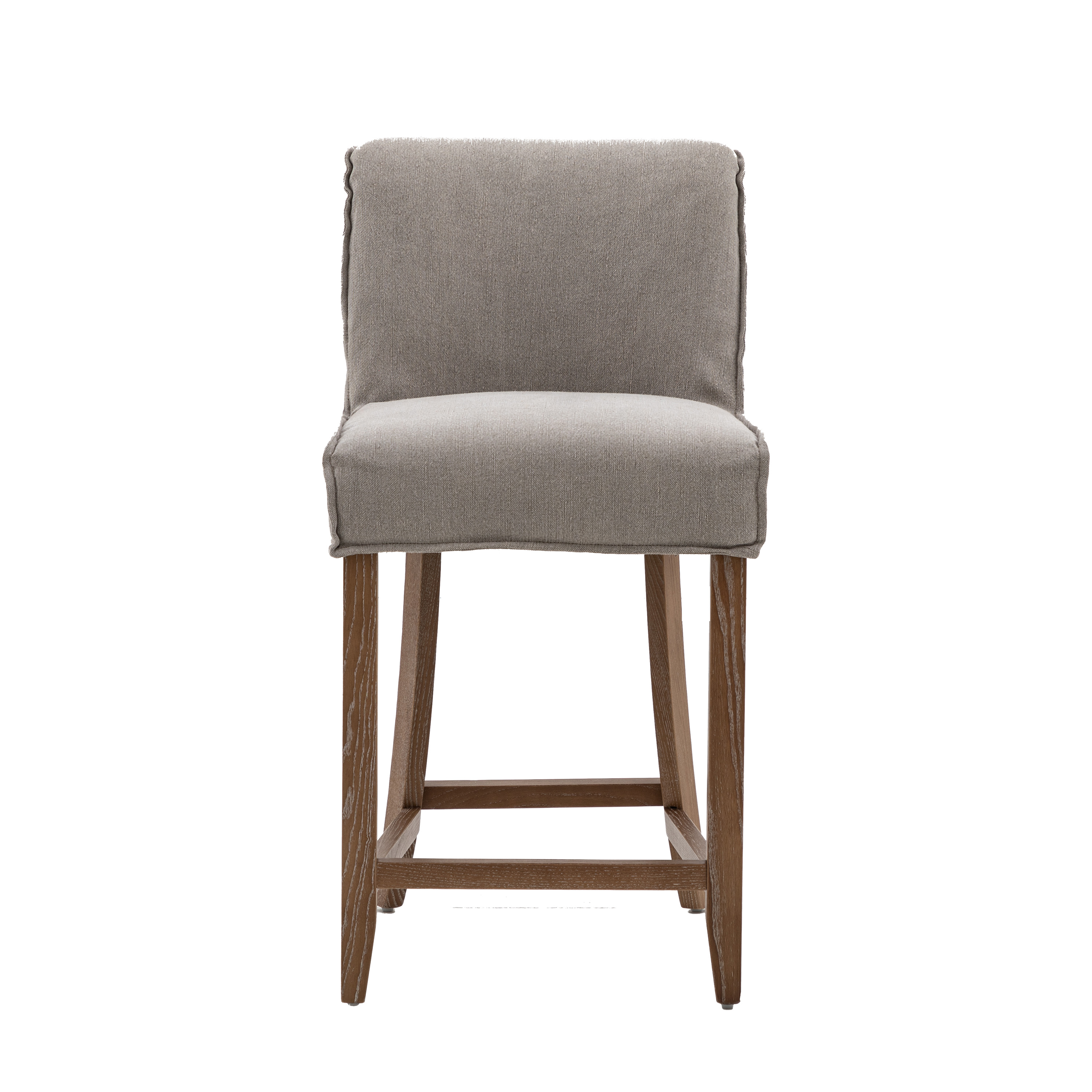 OAKWELL Linen Bar Stool Grey - Set of 2 - Galvin and Galloway