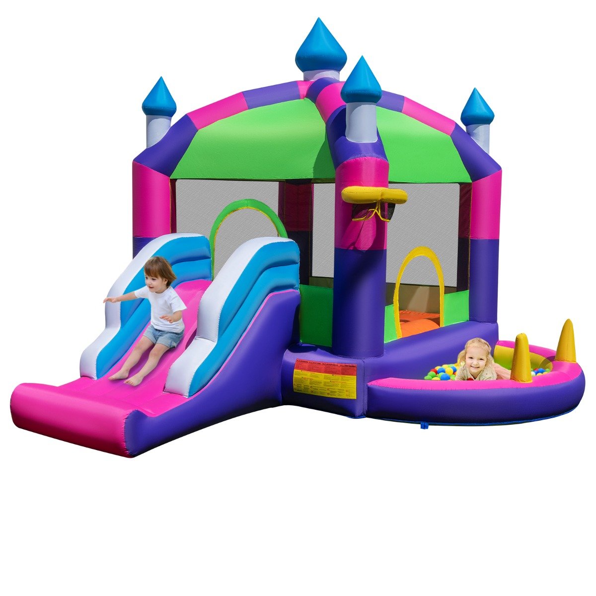 5-in-1 Jumping Air Bounce Castle with Sun Roof - Savings Store