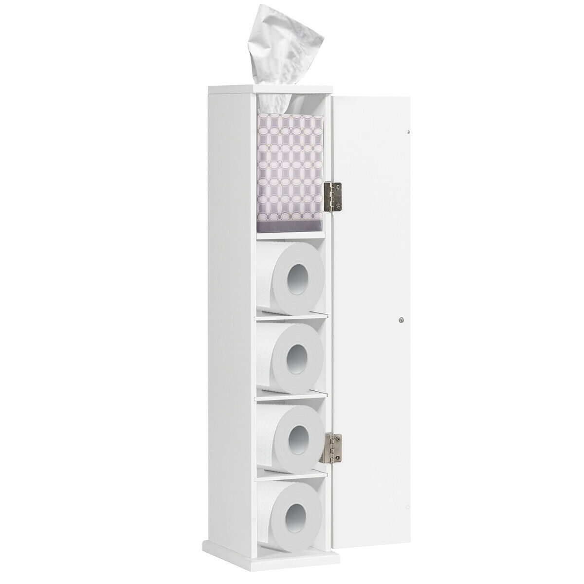 Compact Freestanding Toilet Paper Holder, Towel Storage - Savings Store
