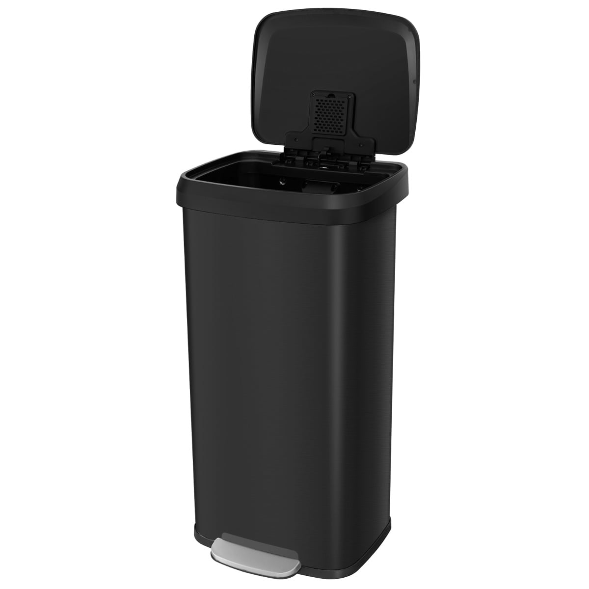 BRASHDEN 68L Step Trash Can with Soft Close Lid and Deodorizer Compartment-Black - Savings Store