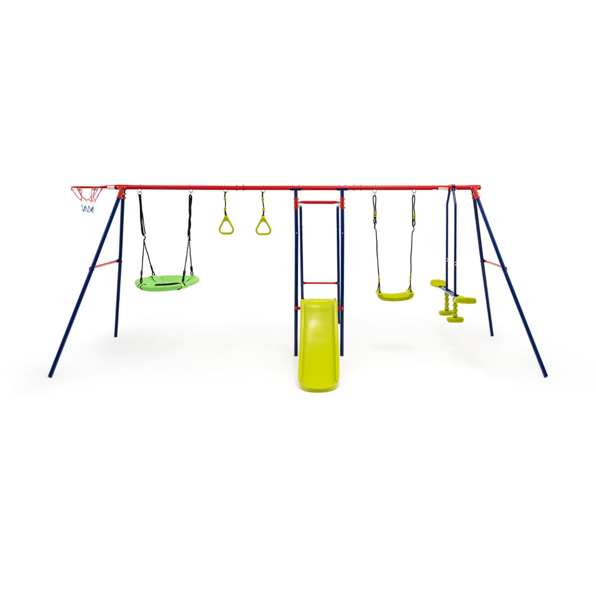 7-in-1 Kids Swing Set with 2 Swings for Kids Aged 3-10 Years Old - Savings Store