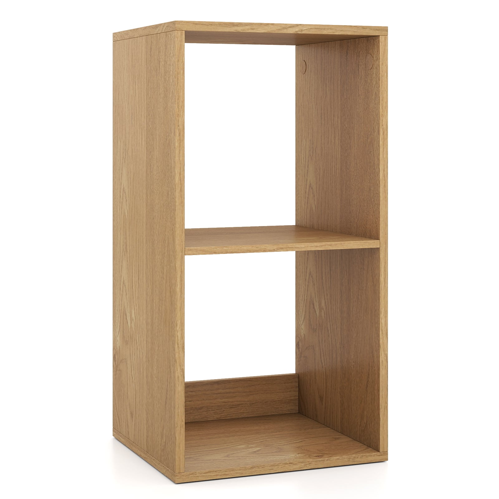 NESTRO Open Back 2-tier Bookshelf with Anti-toppling Kit-Natural - Savings Store