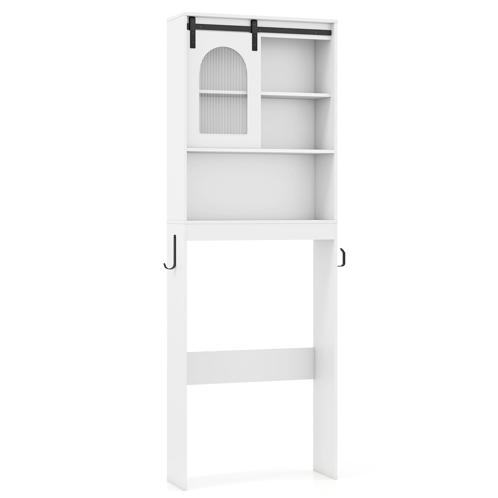 WVARO Over the Toilet Storage Cabinet with Toilet Paper Holder-White - Savings Store