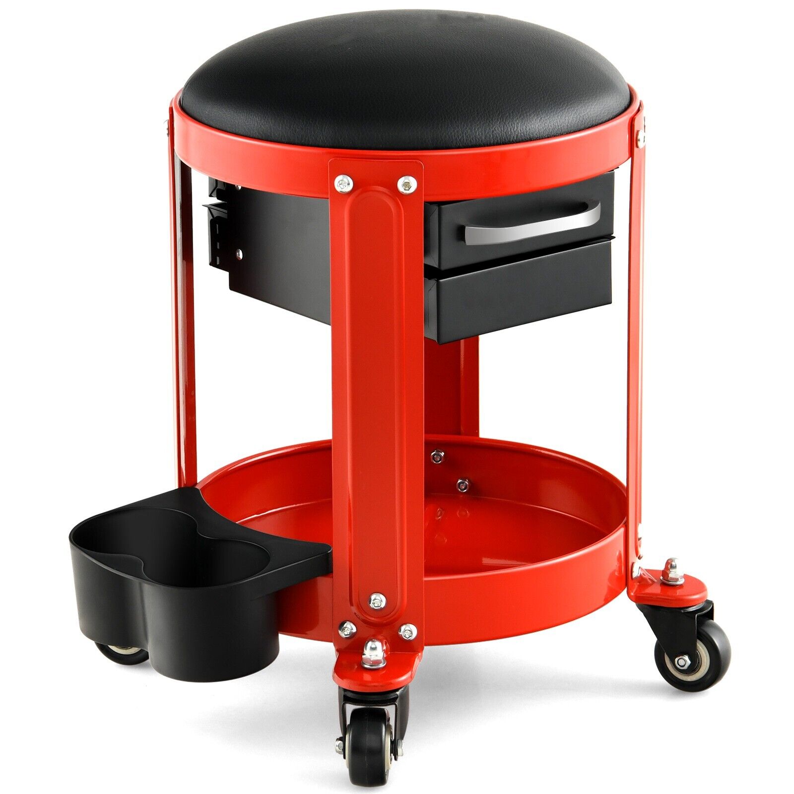 Rolling Workshop Creeper Seat with 2 Drawers and Tool Tray - Savings Store