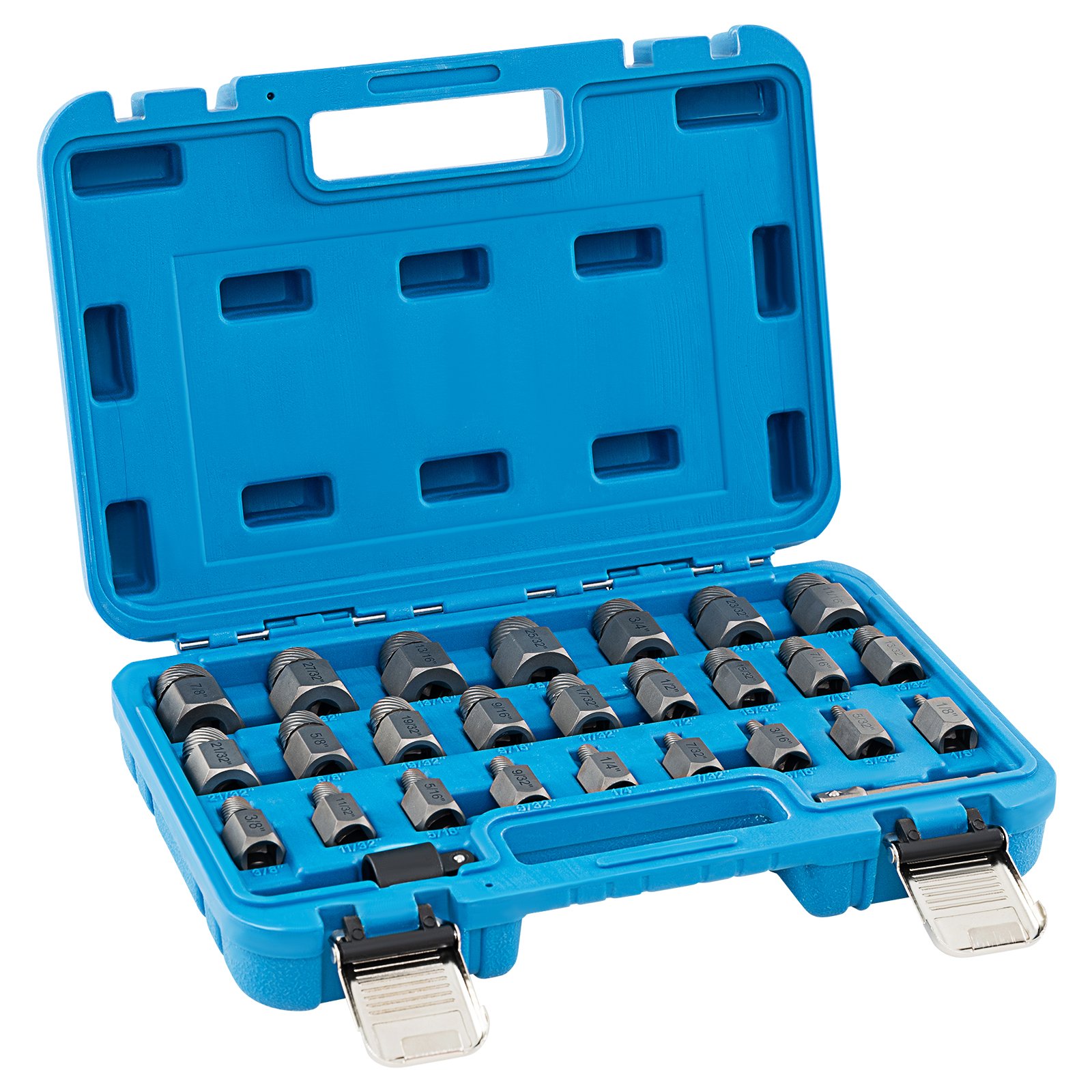 LUURTA 27 Pieces Screw Extractor Set with 3/8 Inches Drive-Blue - Savings Store