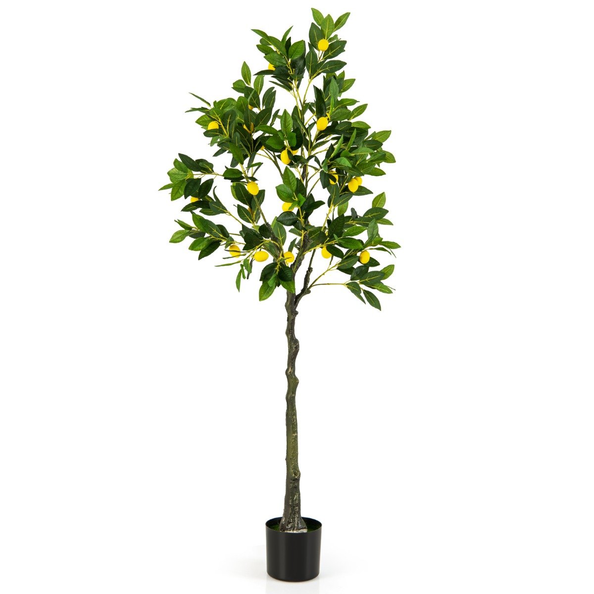 ANZO 80/120/160cm Tall Fake Lemon Plant with Lemon Fruits and Cement Pot-1.6M - Savings Store