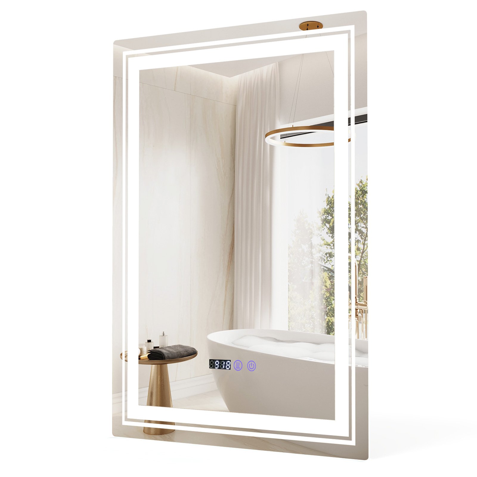 Bathroom Mirror - Anti-Fog Bathroom Led Vanity Mirror with 3 Colors 3000-6500K - Savings Store