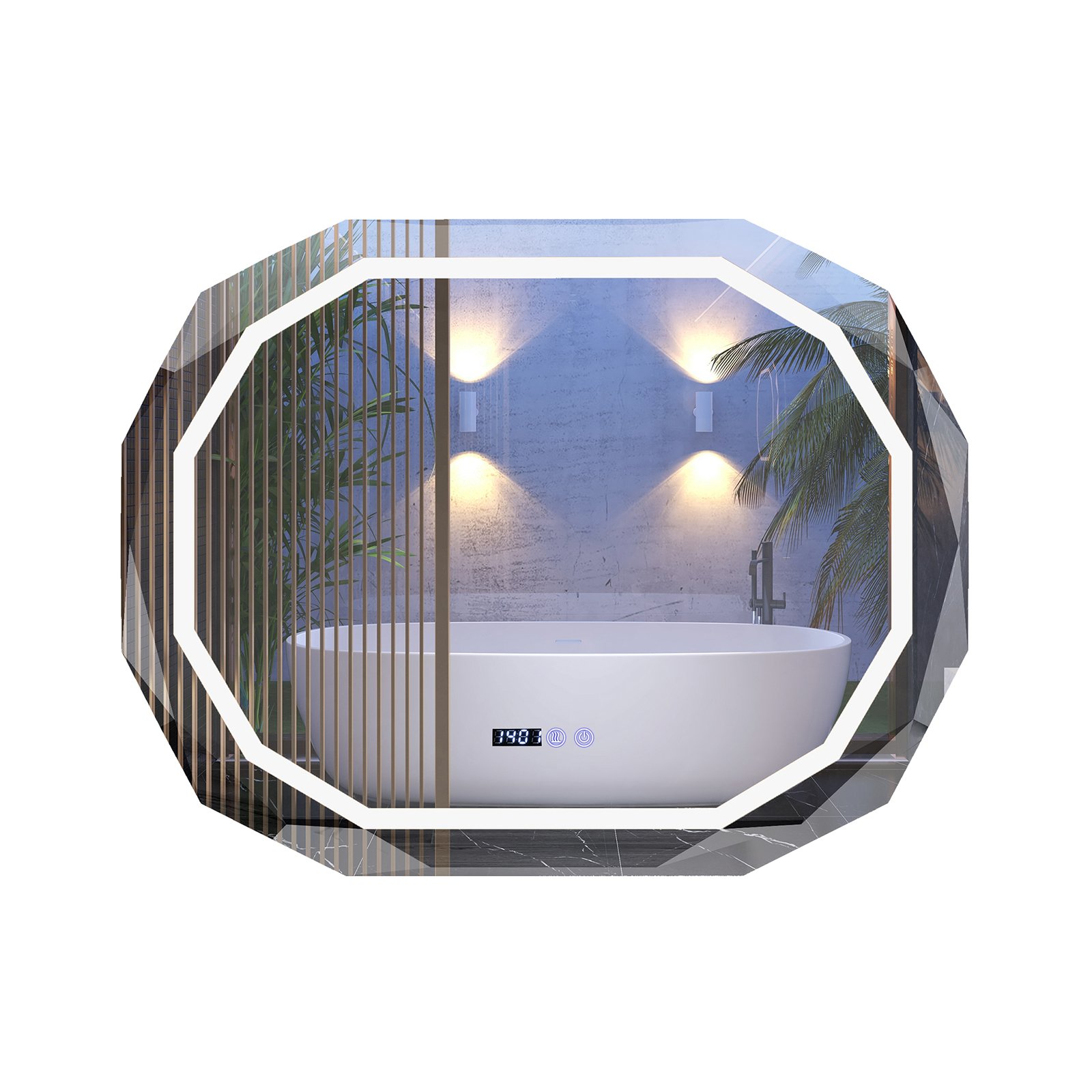 Bathroom Mirror - Anti-Fog Mirror LED Bathroom Mirror with 3 Color LED Light - Savings Store