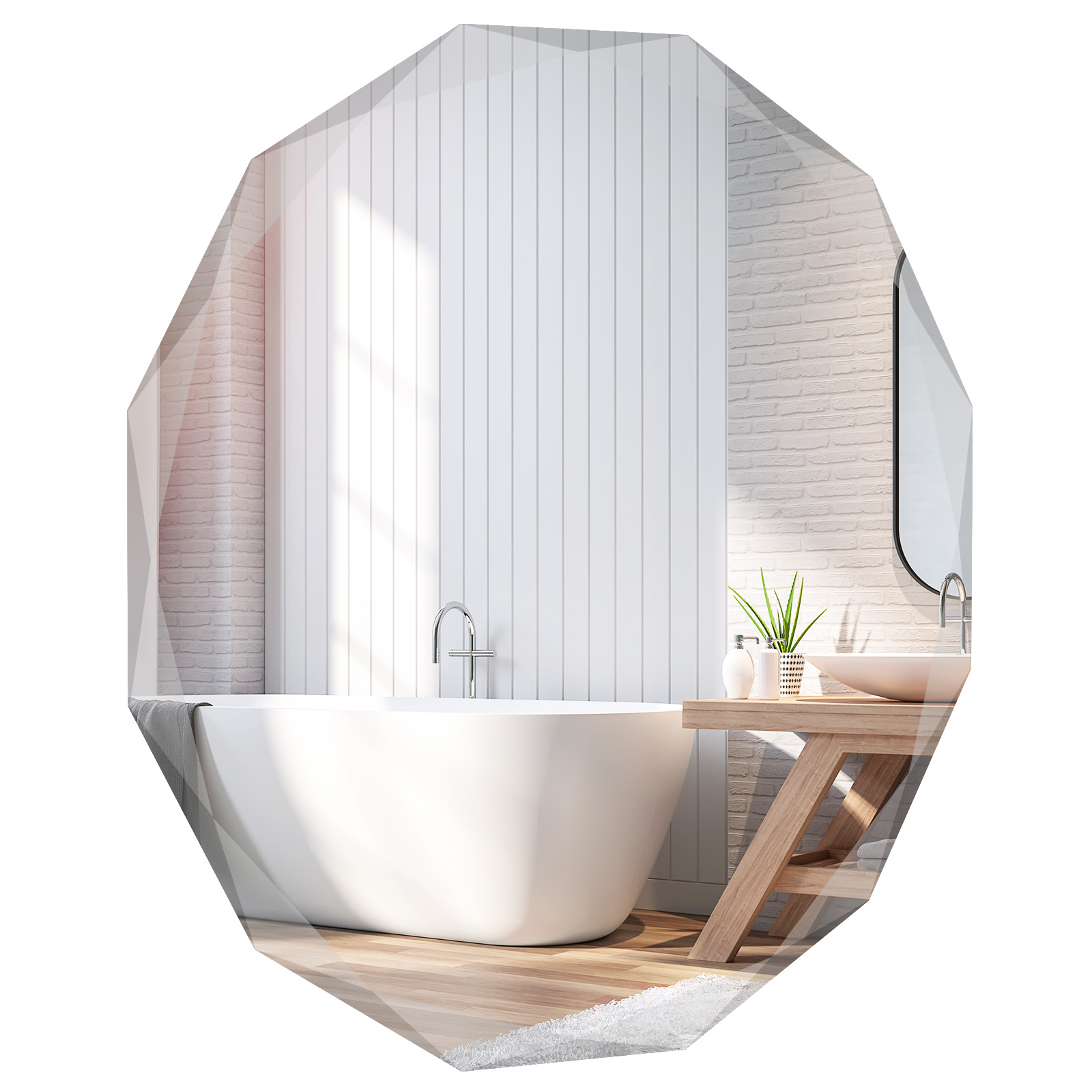 Premium Silver Polished Frameless Wall Mount Mirror - Savings Store